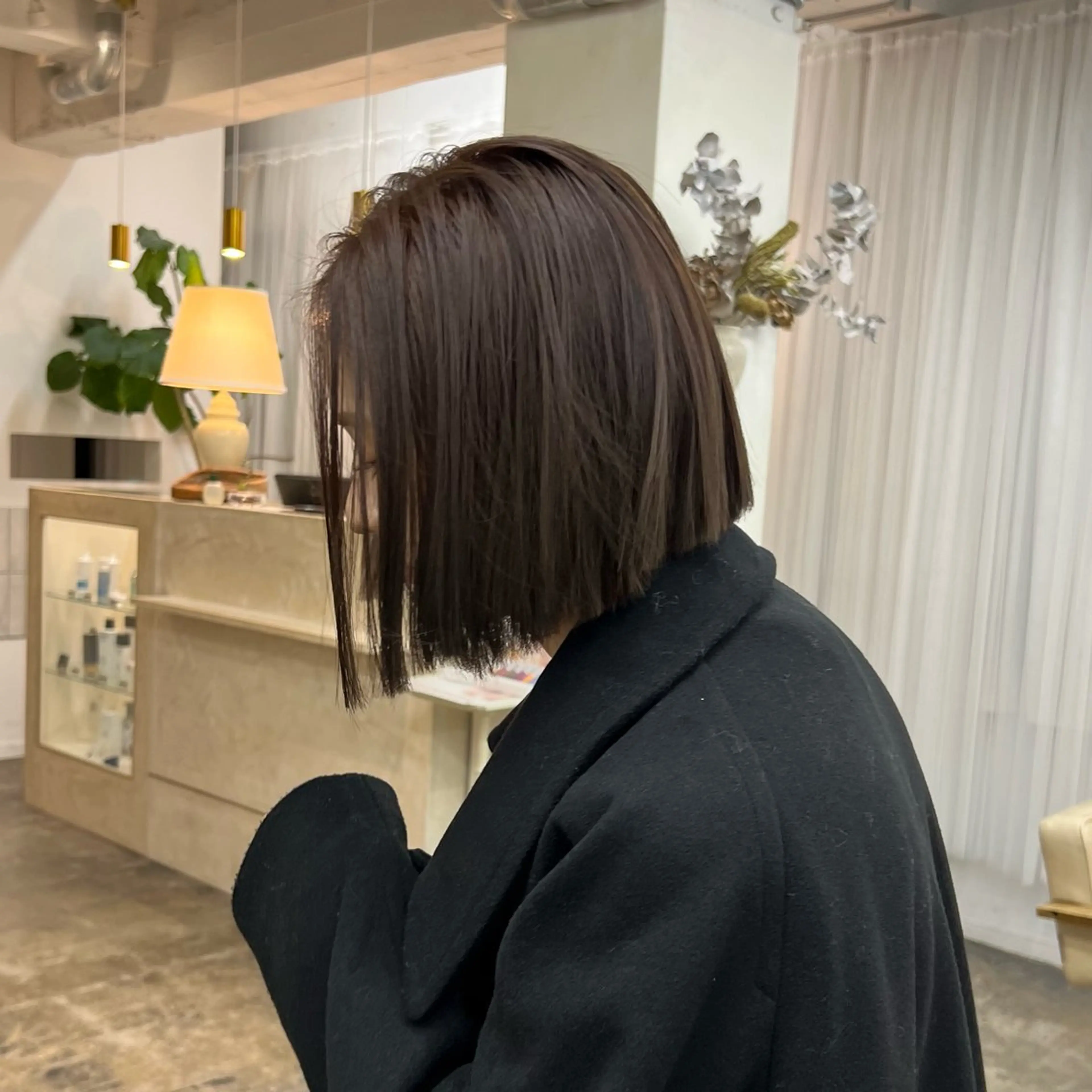 ミディアム カラー カット ヘアカラー 清水愛果/オリーブ カラー/透明感カラーのヘアスタイル