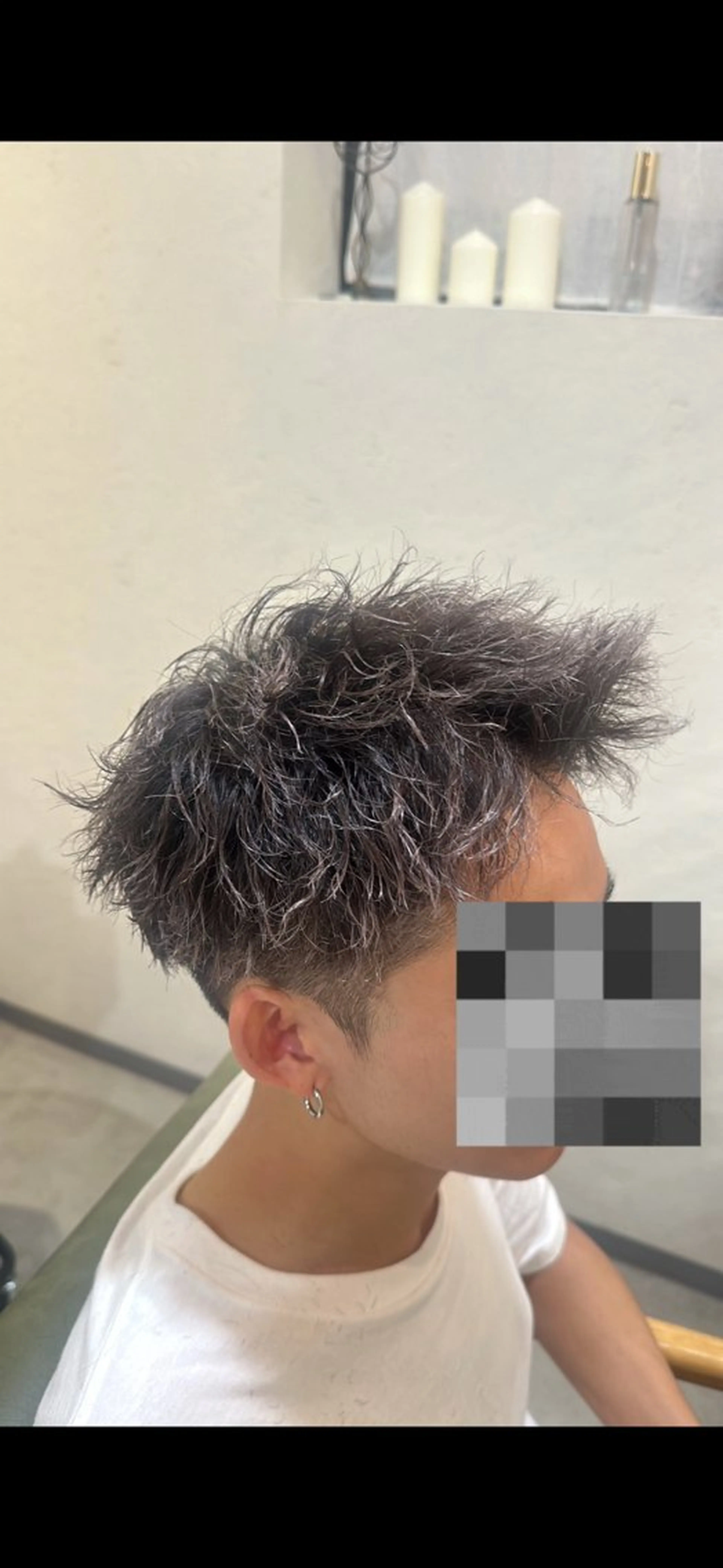 パーマ メンズ アップバング メンズパーマ ツイストスパイラルパーマ スパイラルパーマ Ren /メンズ/緩めパーマのヘアスタイル