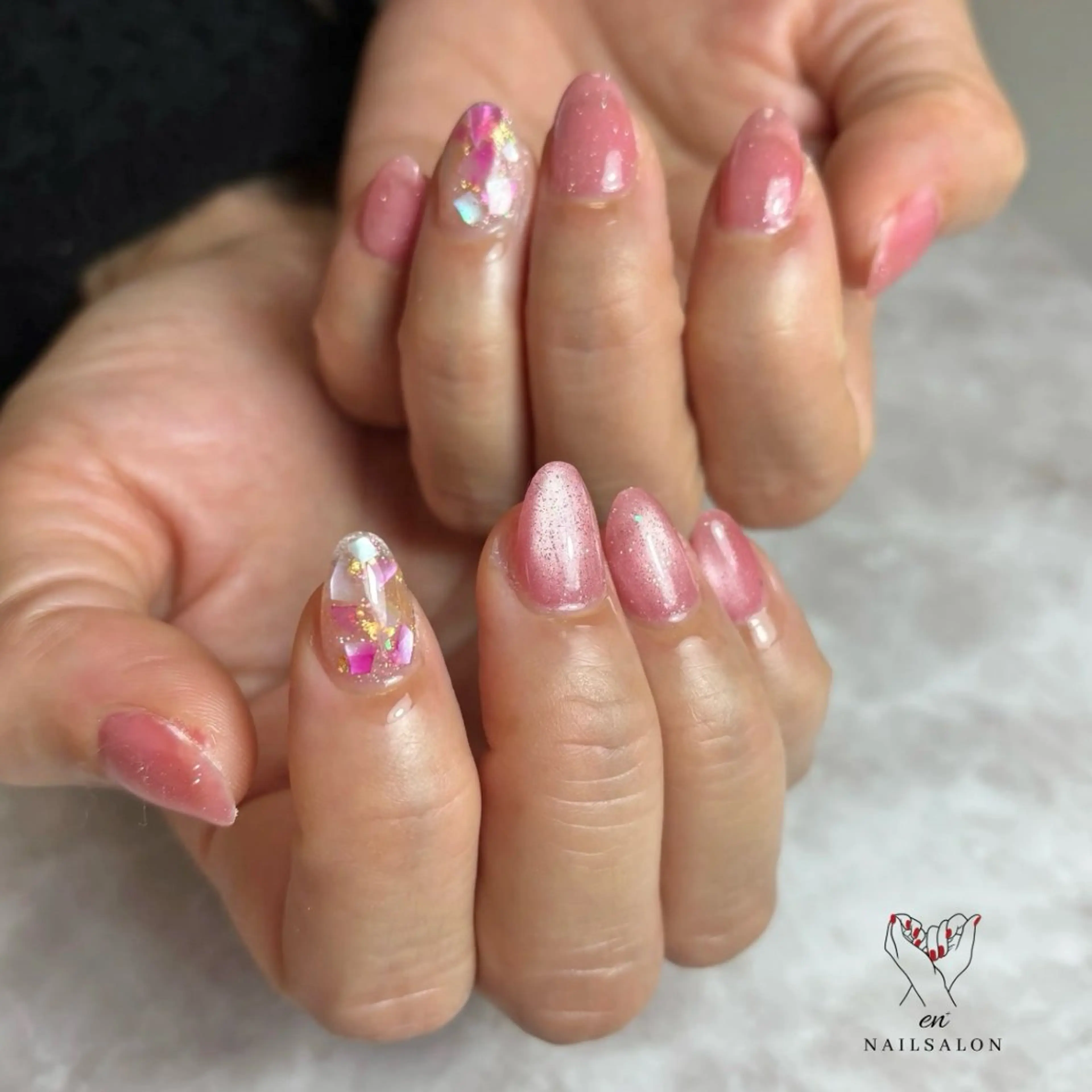 ネイル 長さ出し ハンドネイル NAILSALON en+所属・NAILSALON en+沖縄市美原のネイルデザイン