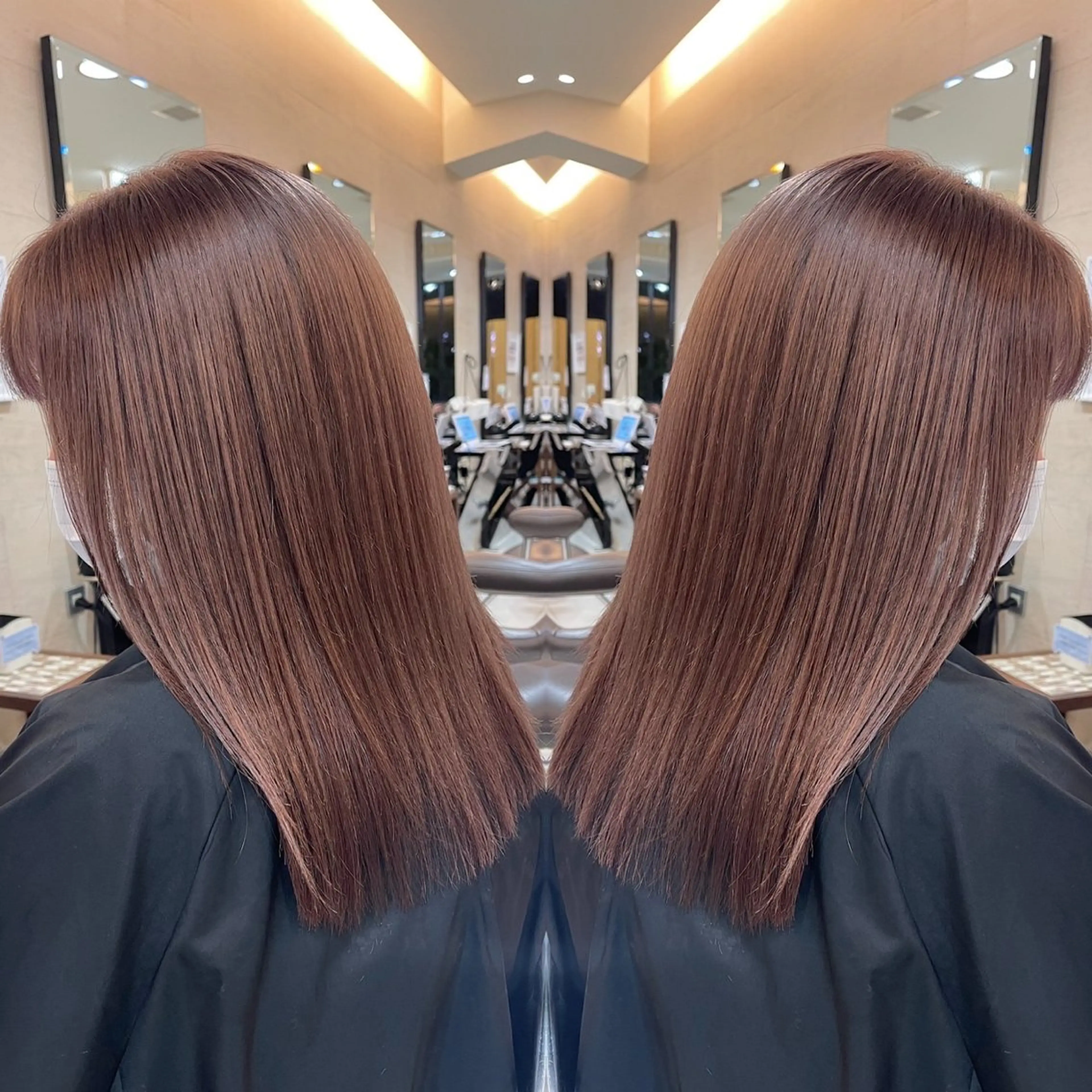 セミロング カラー ダブルカラー 髪質改善 トリートメント インナーカラー特化 🐬HIKARU🐬のヘアスタイル