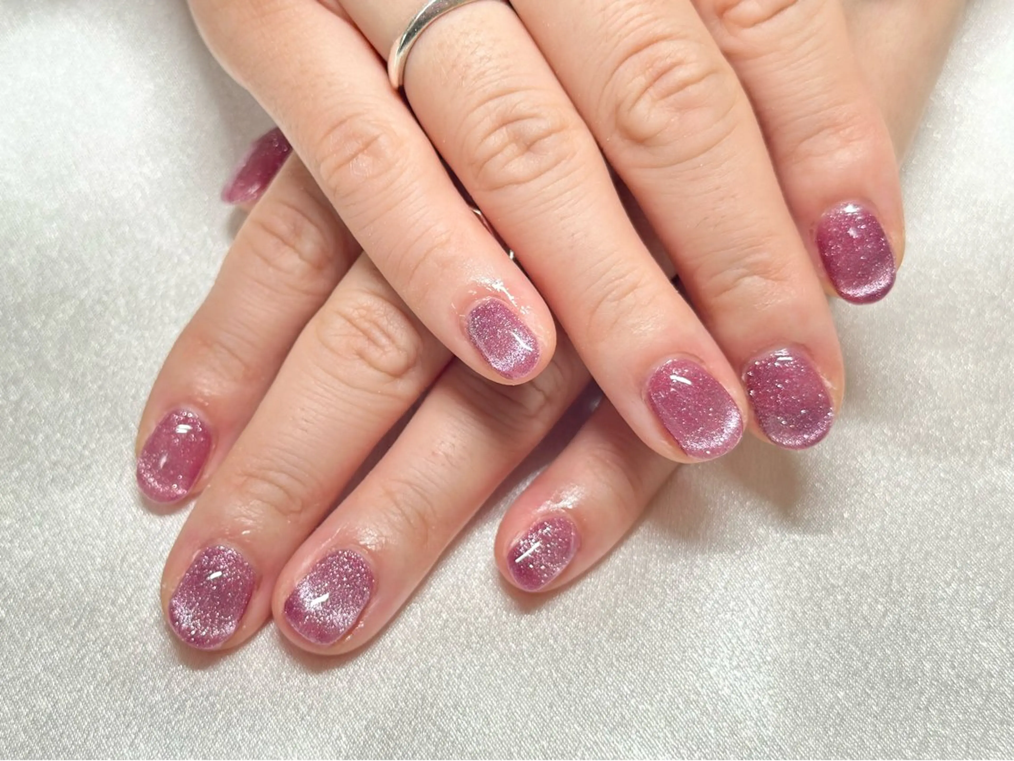 ネイル フレンチネイル マグネットネイル 【パラジェル・フィルイン】Nailsalon Merci東中野所属・Merci shigaのネイルデザイン