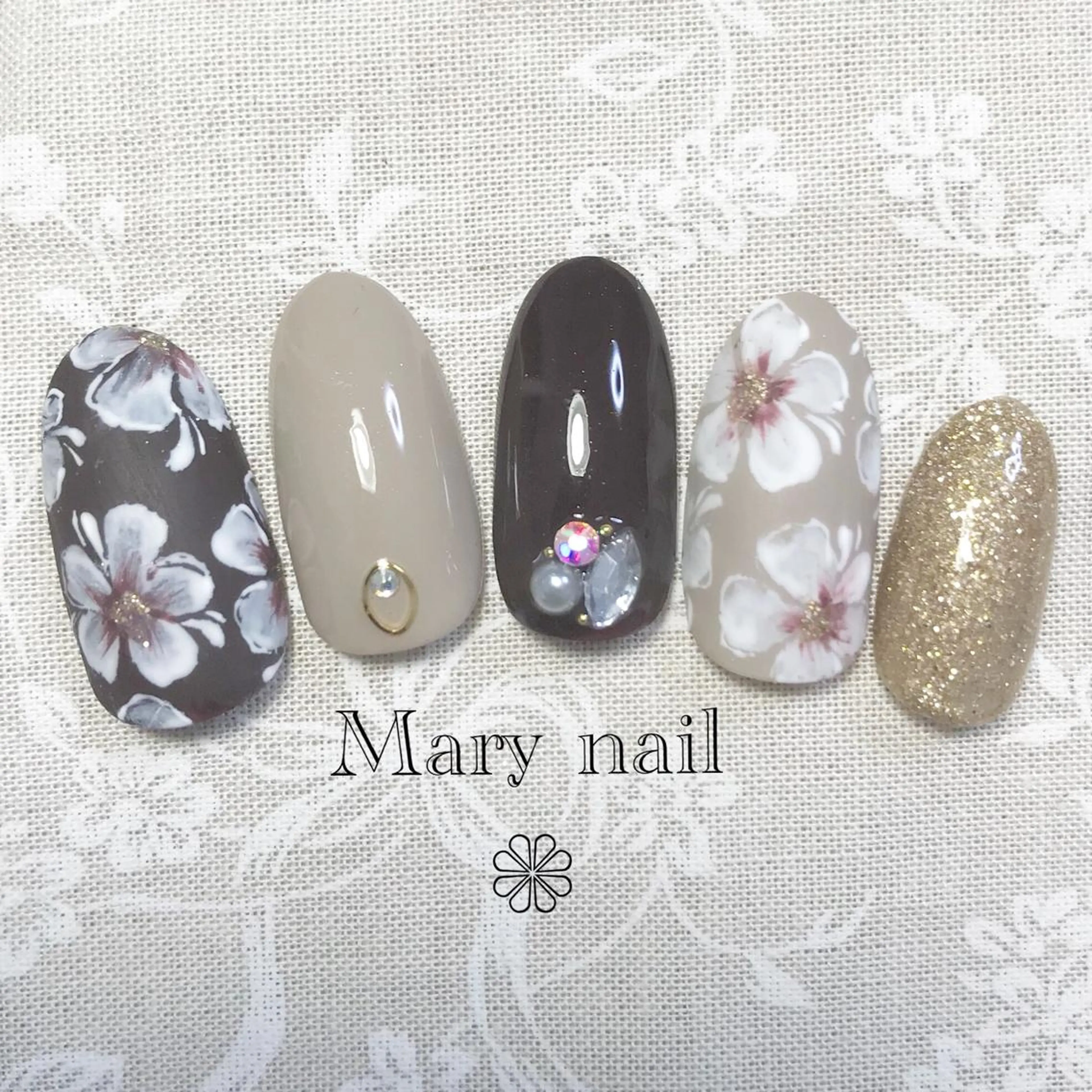 ネイル フラワーネイル WITH  NAIL ネイリストのネイルデザイン