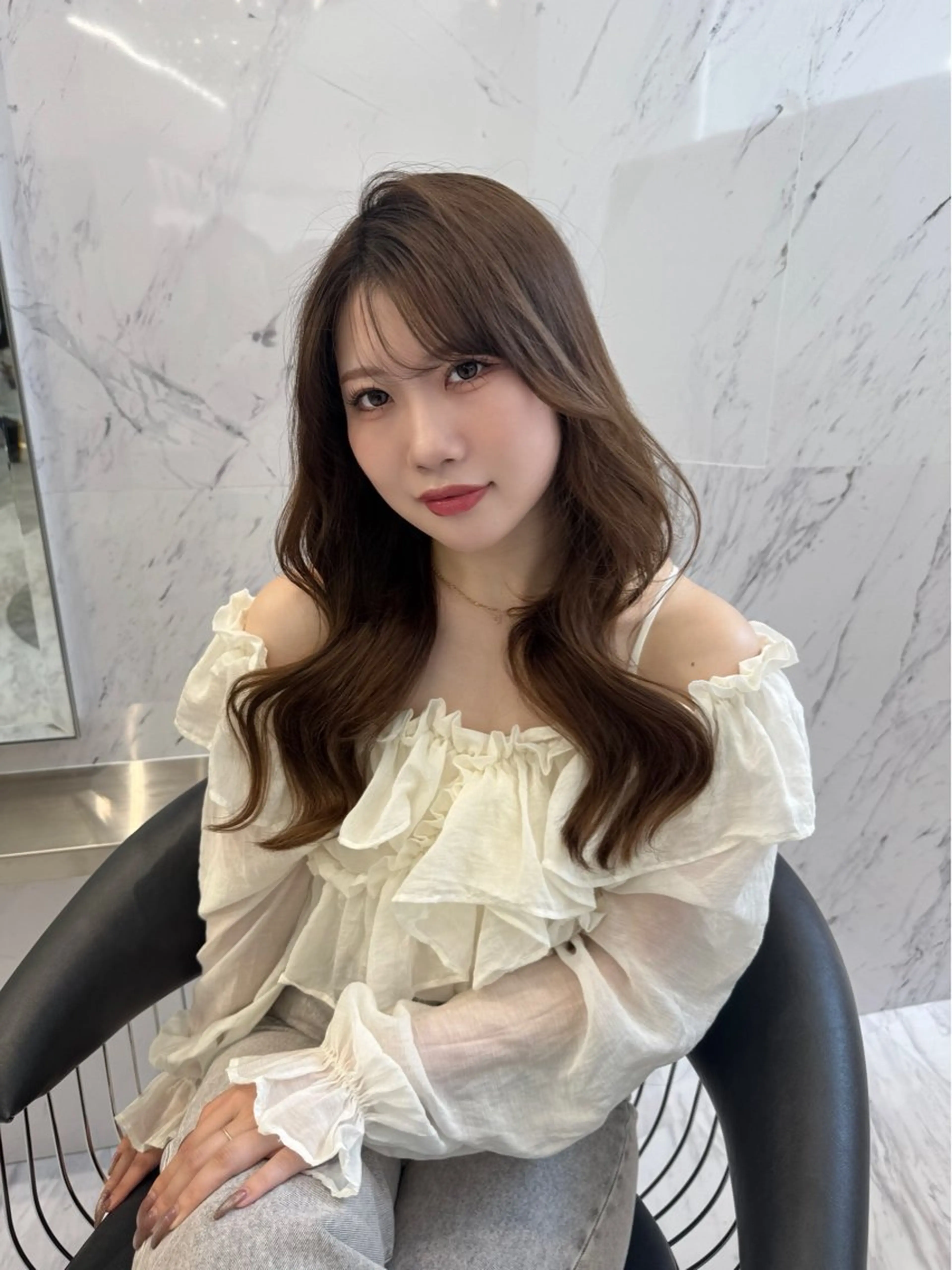 ロング カラー ヘアカラー ParveMix🍀 藤原愛未のヘアスタイル