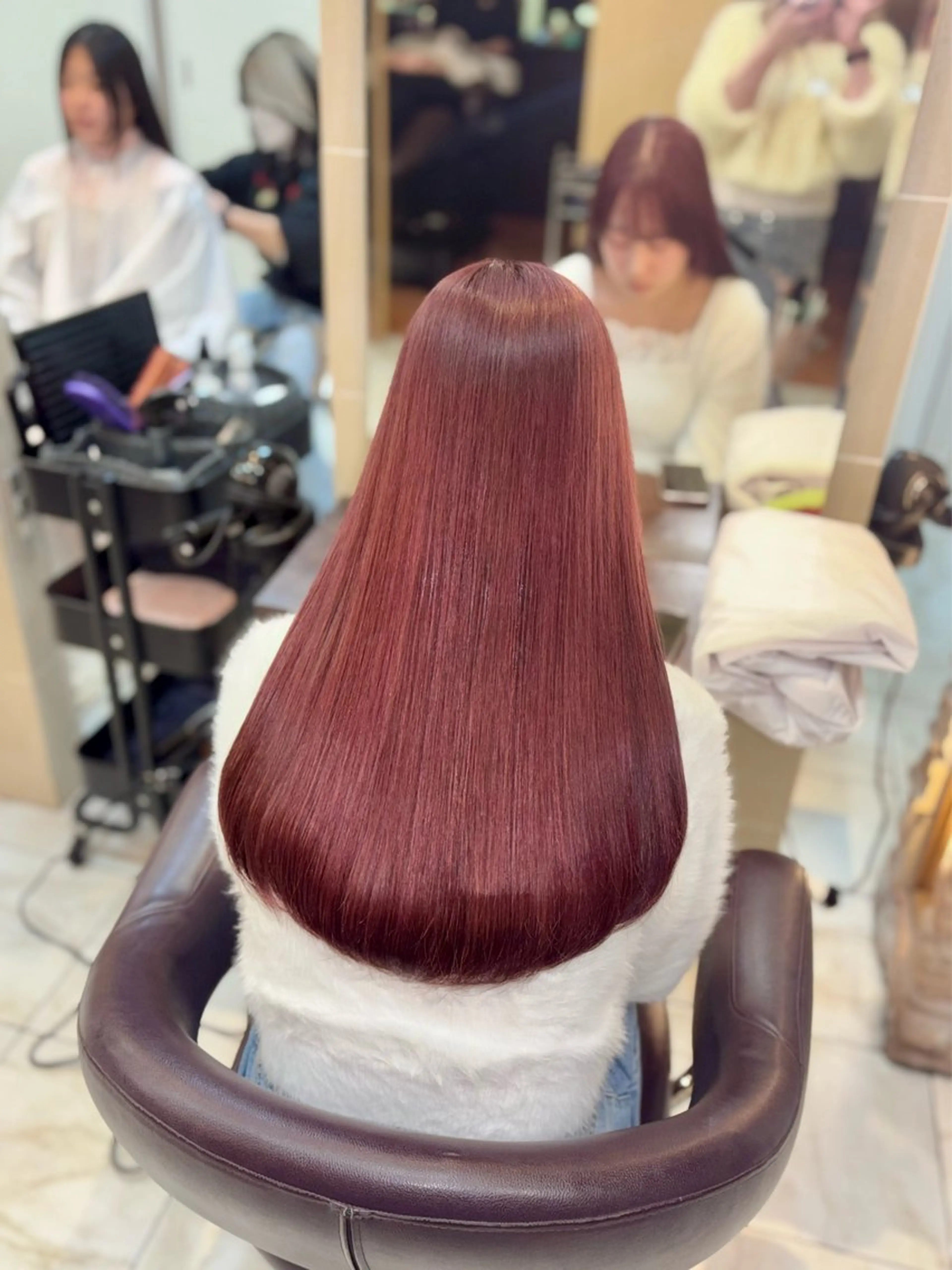 ロング カラー ブリーチ ラベンダーカラー ピンクカラー ピンクラベンダー 🎀透明感カラー 🐈ナズナのヘアスタイル