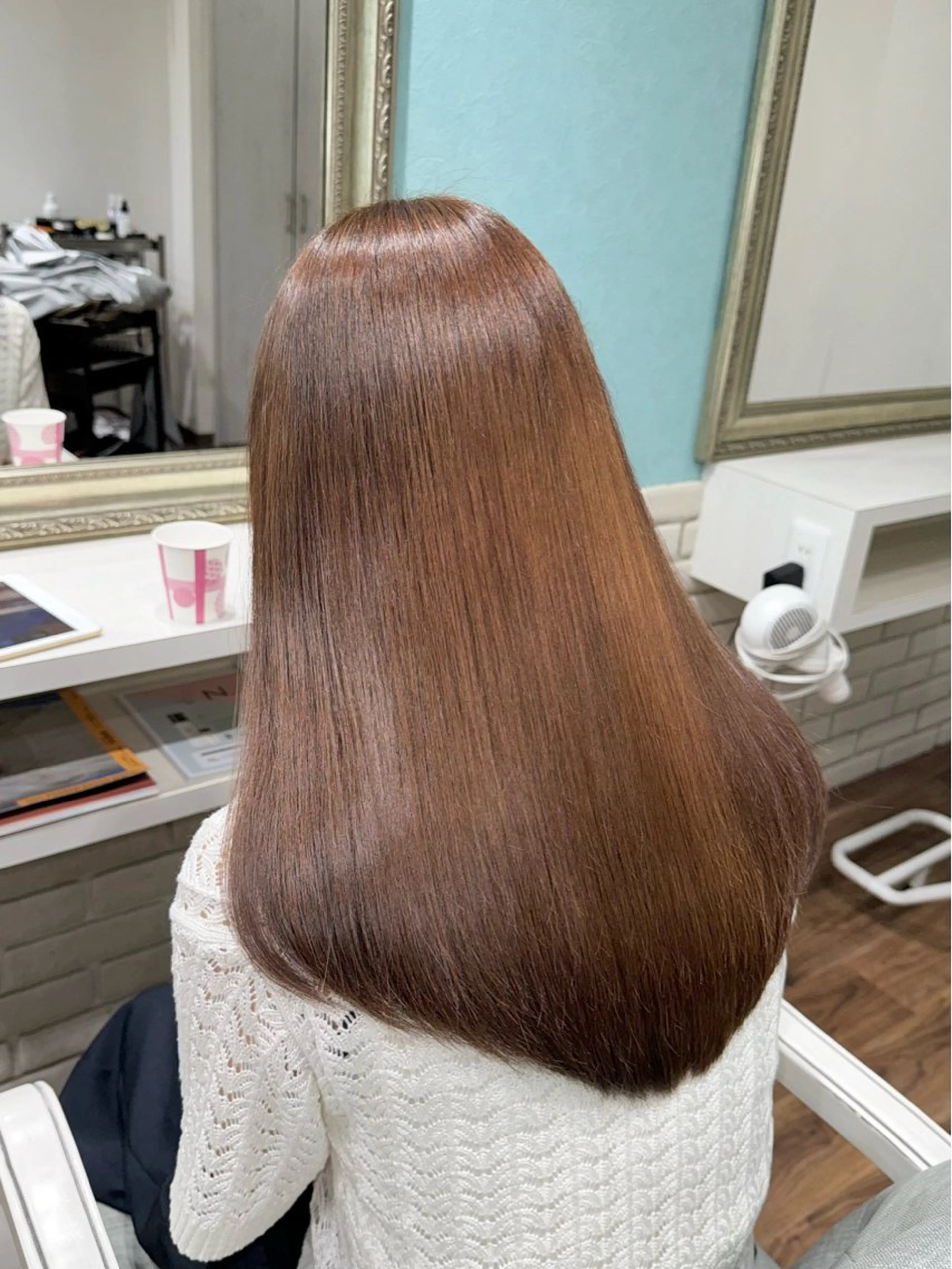 ロング カラー ブラウンカラー マロンブラウン ヘアカラー トリートメント ハイトーン/美髪矯正 /ボブ特化/SOMAのヘアスタイル