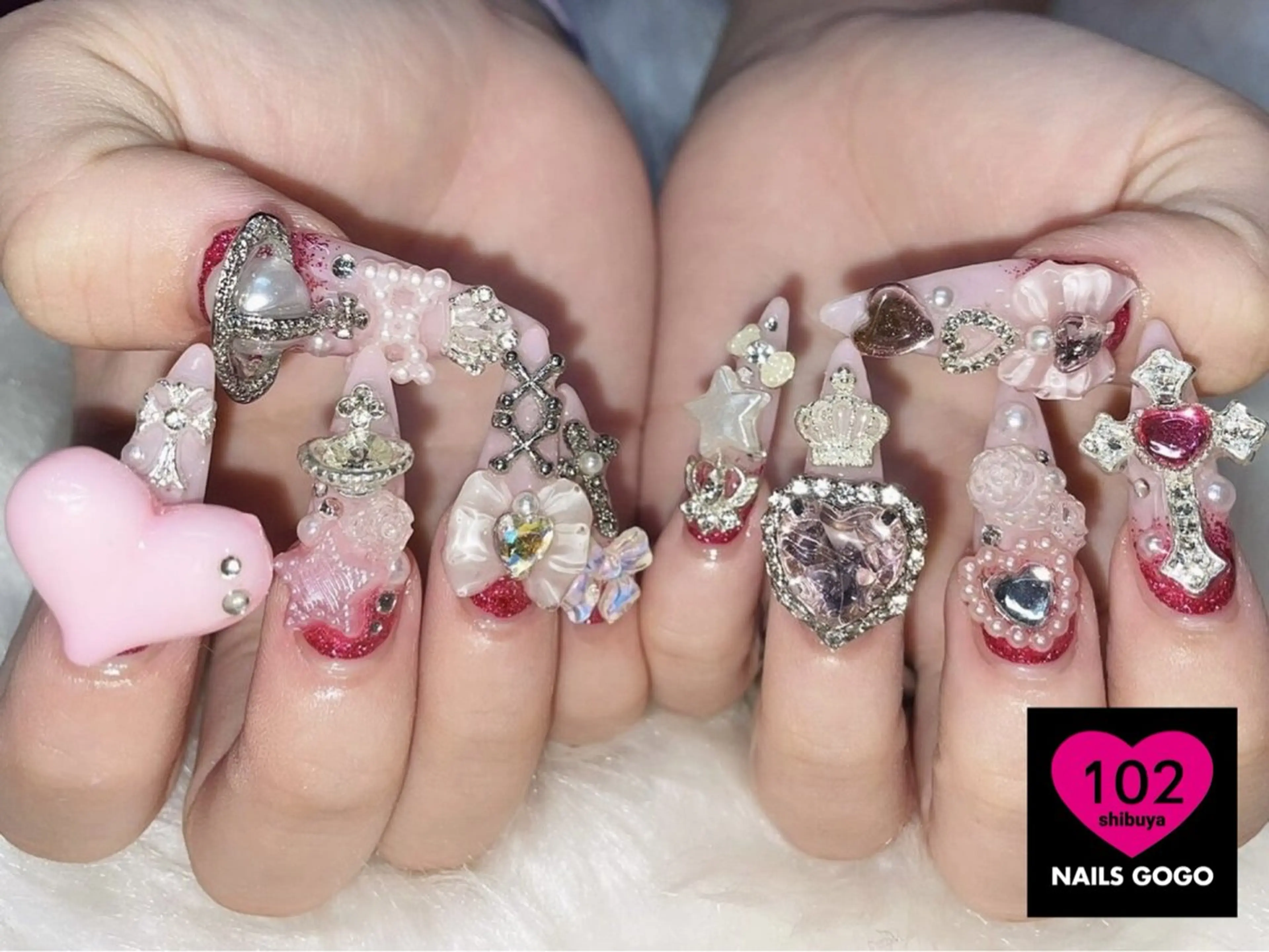 【150分長さ出し】パーツやり放題15980円（Acrylic Nails Unlimited Parts）の写真