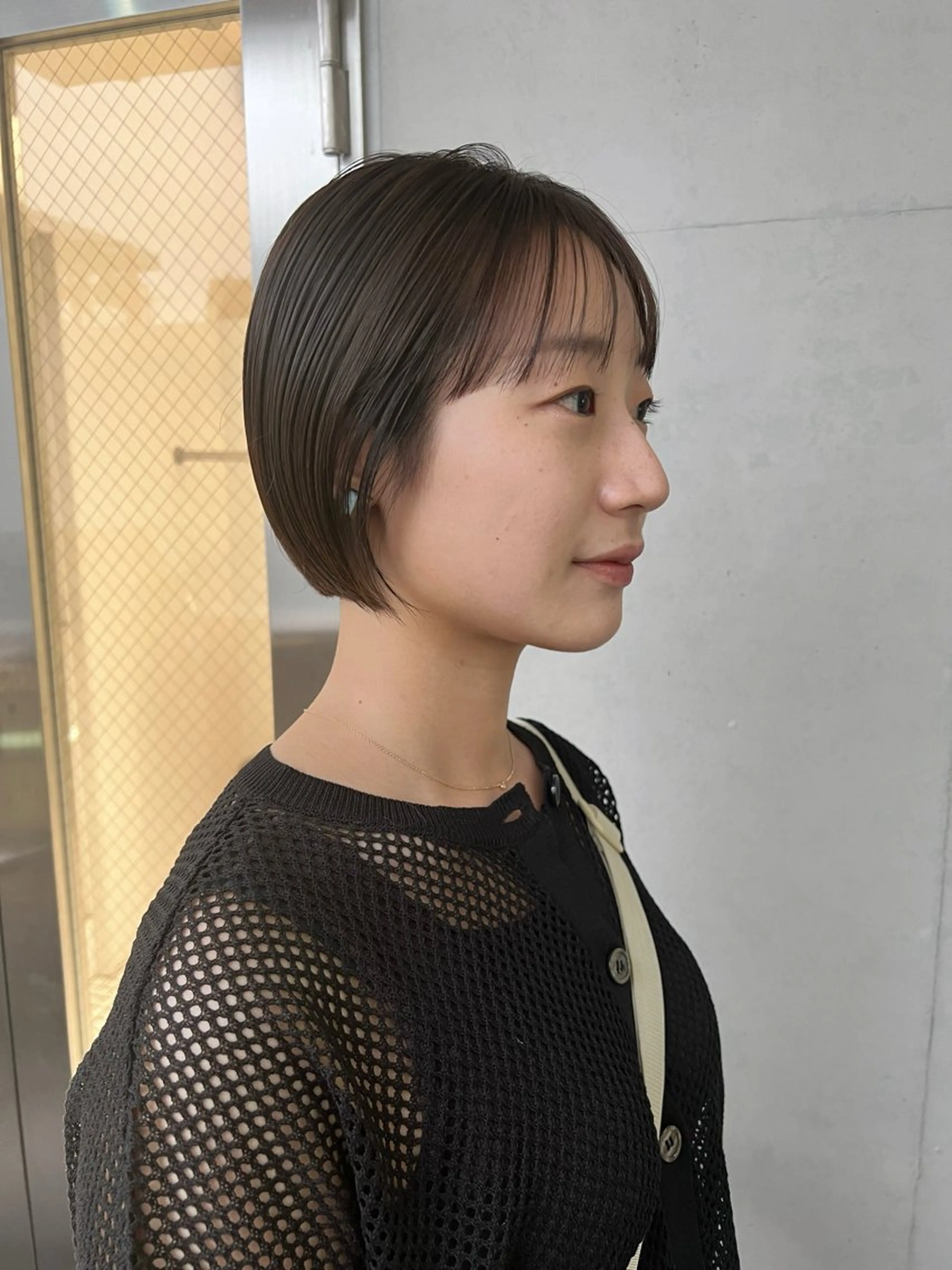 ショート カラー ボブ カット ヘアカラー 🌱ぱつっと/ボブ 🌱のヘアスタイル