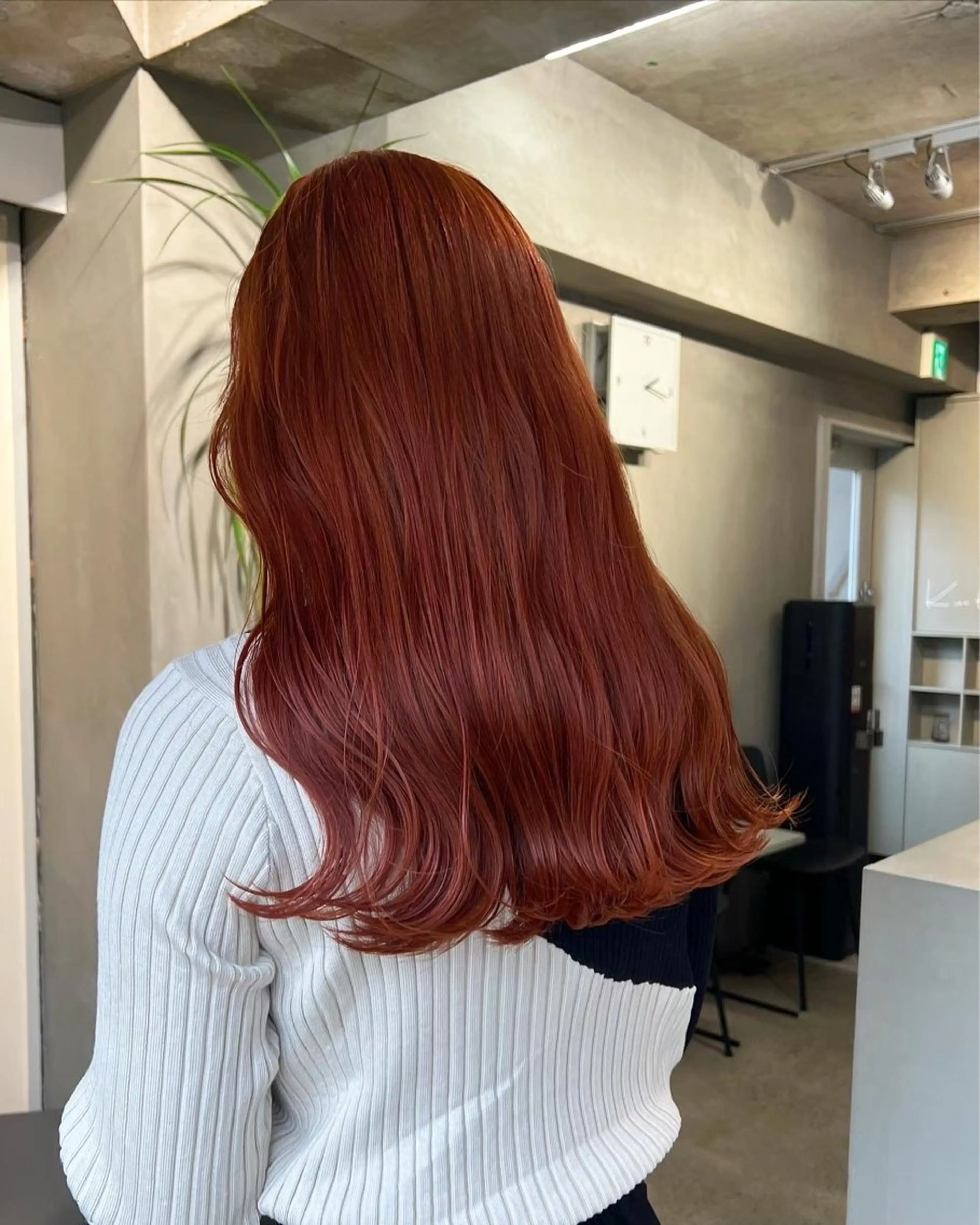 ロング カラー ブリーチ レッドカラー ヘアカラー Riko/ ブリーチモデル募集中のヘアスタイル