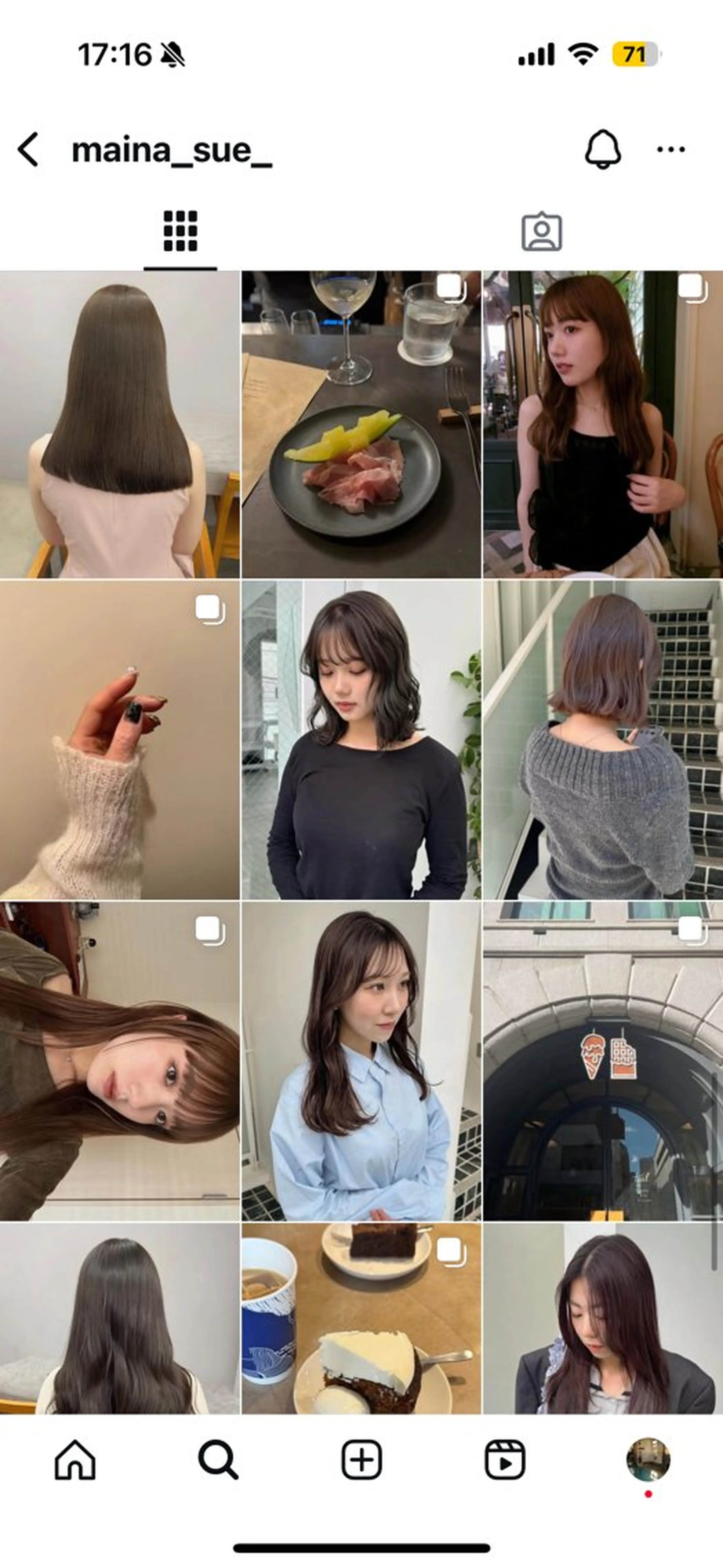 カラー maina/透明感 ベージュ/暖色カラーのヘアスタイル