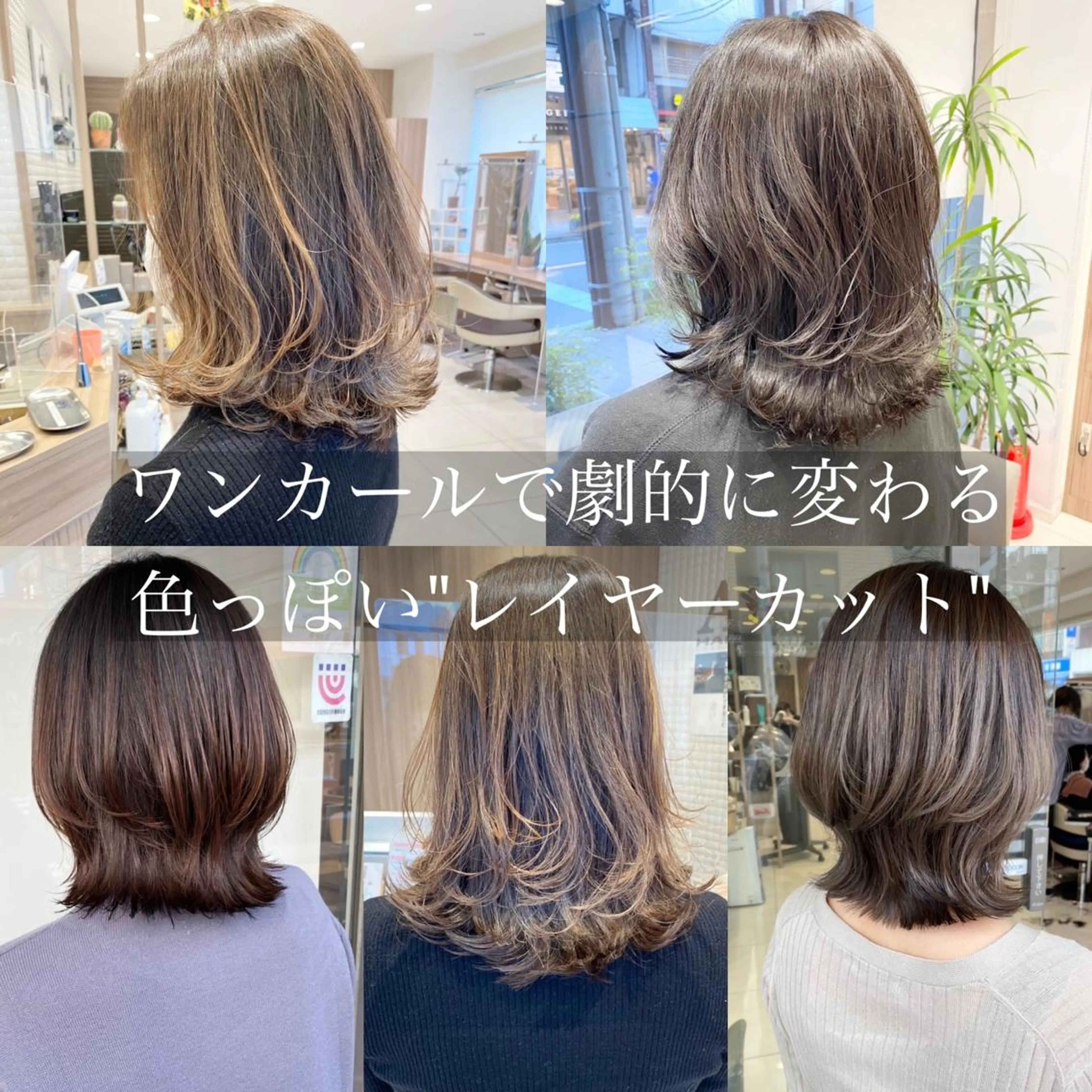ミディアム レイヤーカット 白髪染め特化美容師 /寺内紳悟のヘアスタイル