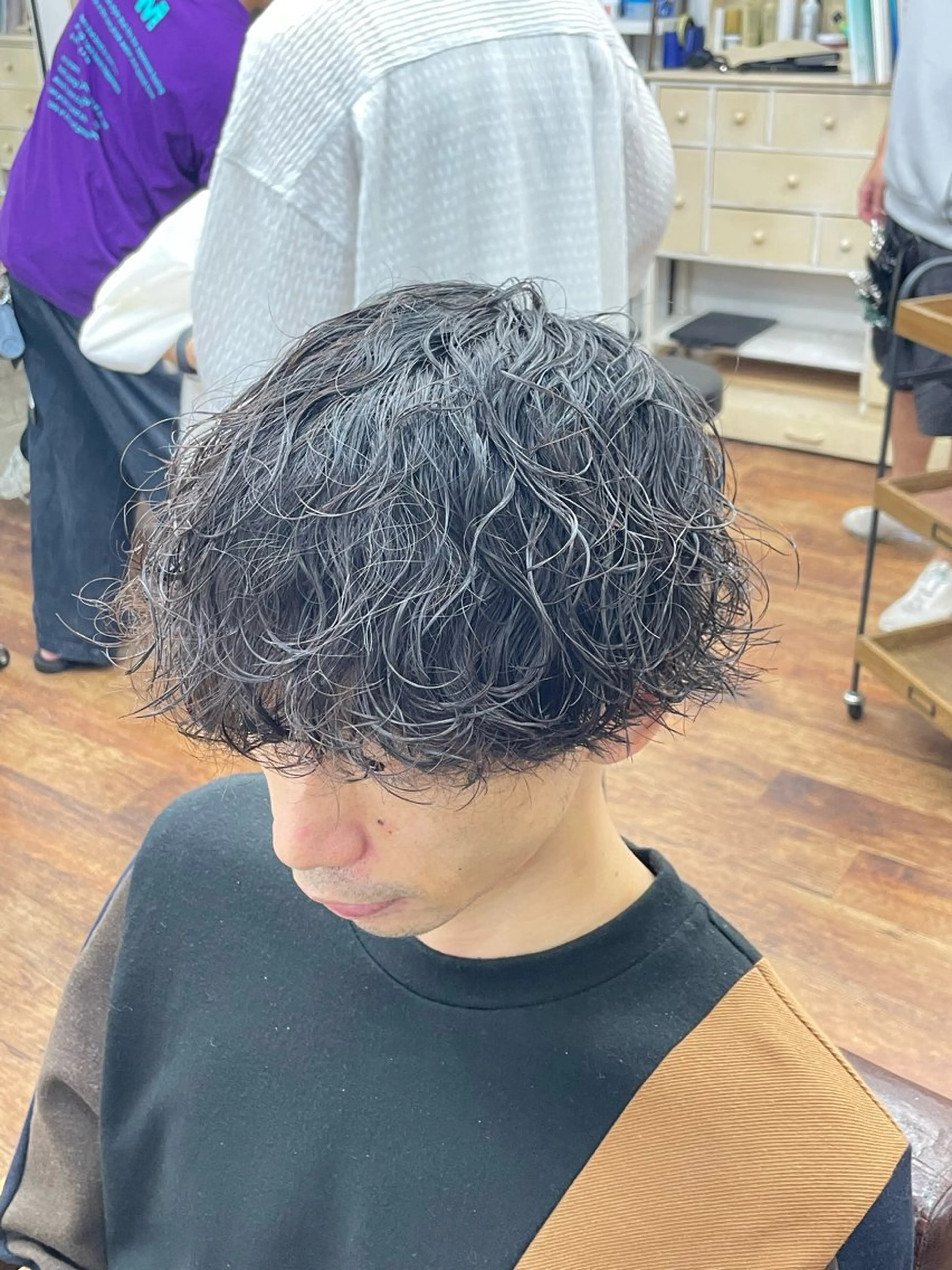 パーマ メンズ マッシュ メンズパーマ 波巻きパーマ Ritsuki メンズ特化😎のヘアスタイル