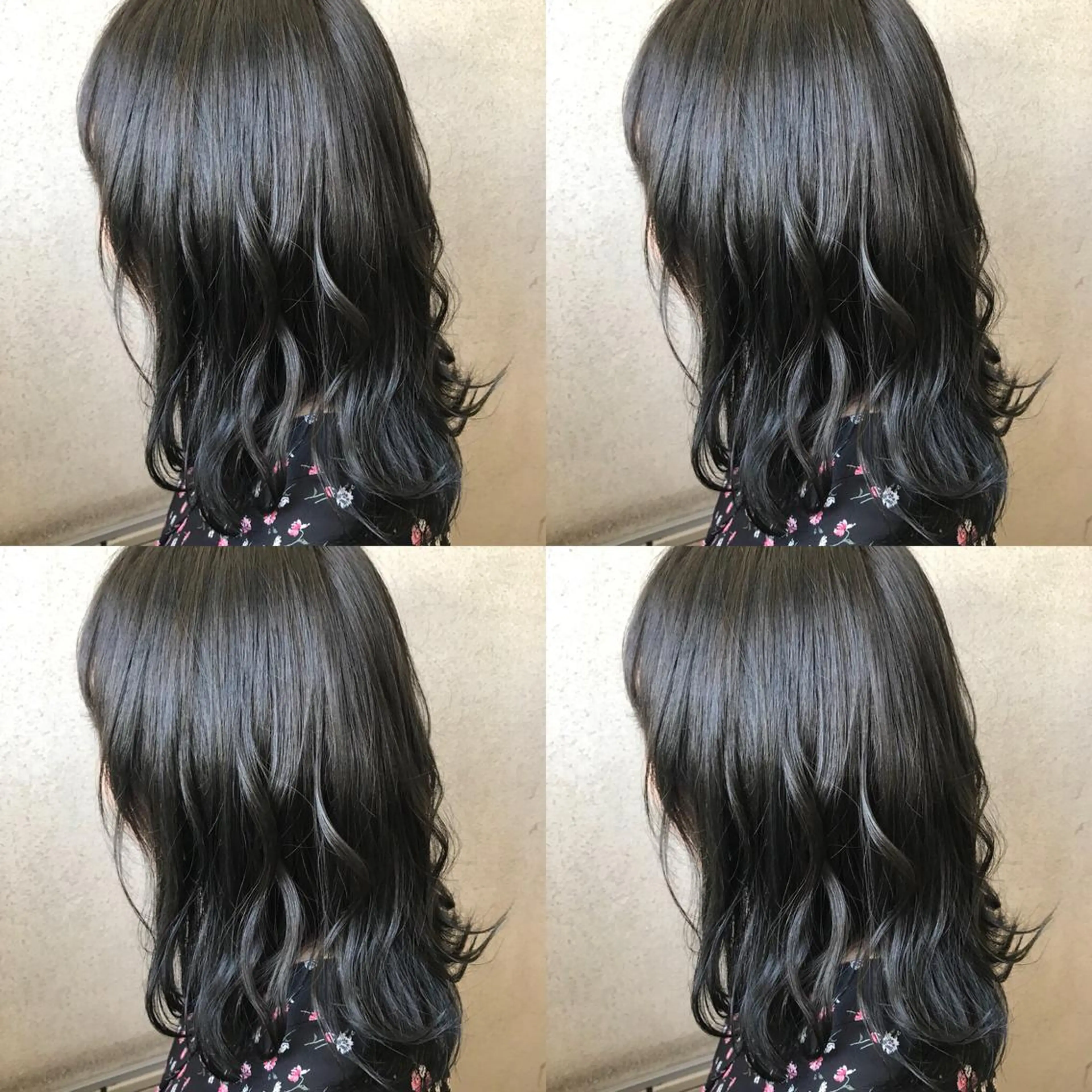 ミディアム カラー ブルーカラー ハイライトカラー ハイライト SALOWIN所属・小栗 麻衣のヘアスタイル