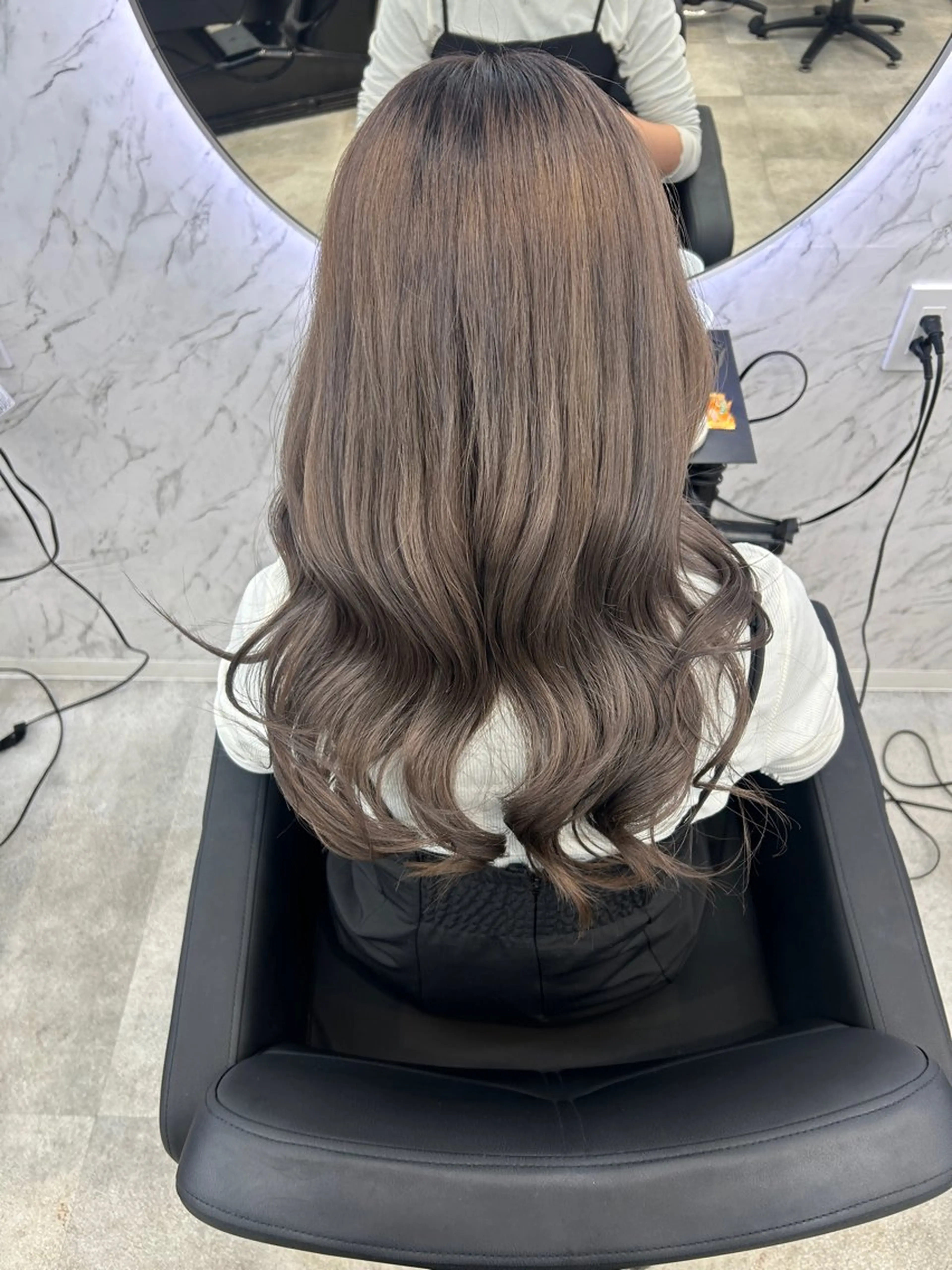 ロング カラー グレージュ ヘアカラー トリートメント 韓国艶カラー 🇰🇷💎MIUのヘアスタイル