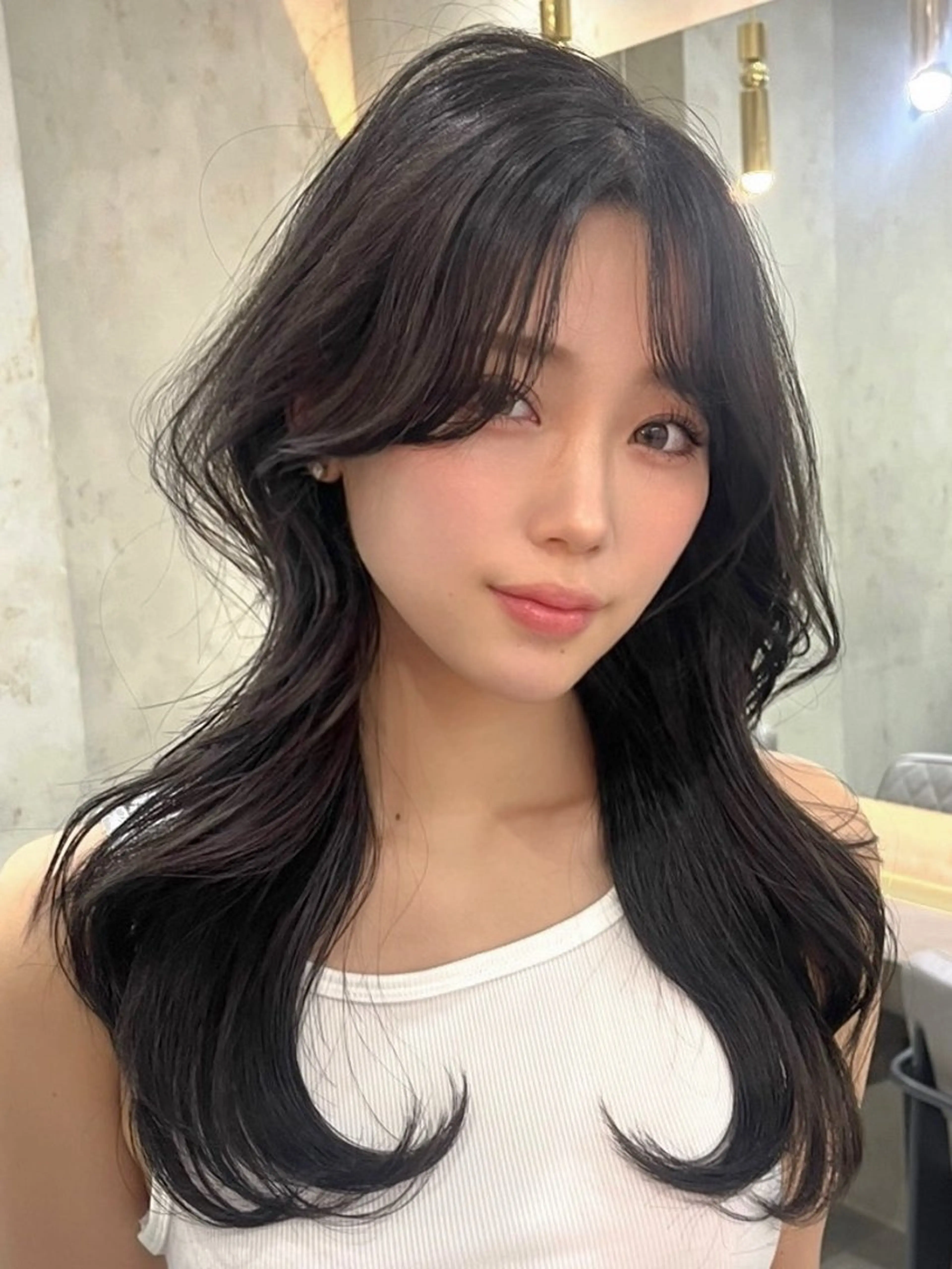 ロング カラー カット ヘアカラー トリートメント 山崎/ボブ縮毛矯正 レイヤー髪質改善のヘアスタイル