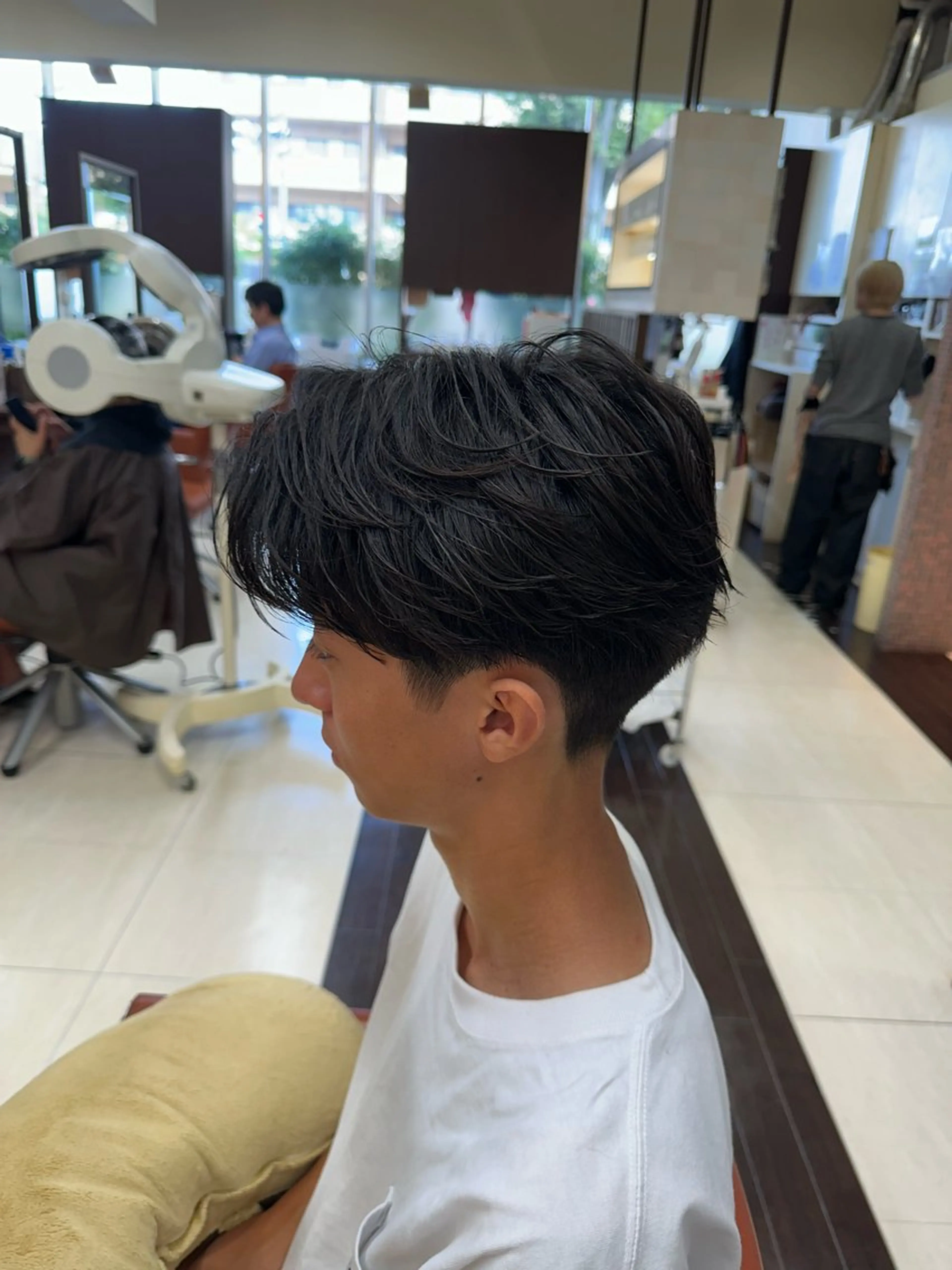 ショート カラー パーマ メンズ センターパート メンズパーマ ニュアンスパーマ カット パーマ ヘアセット 年間1800人担当/ メンズヘア/清和武虎のヘアスタイル