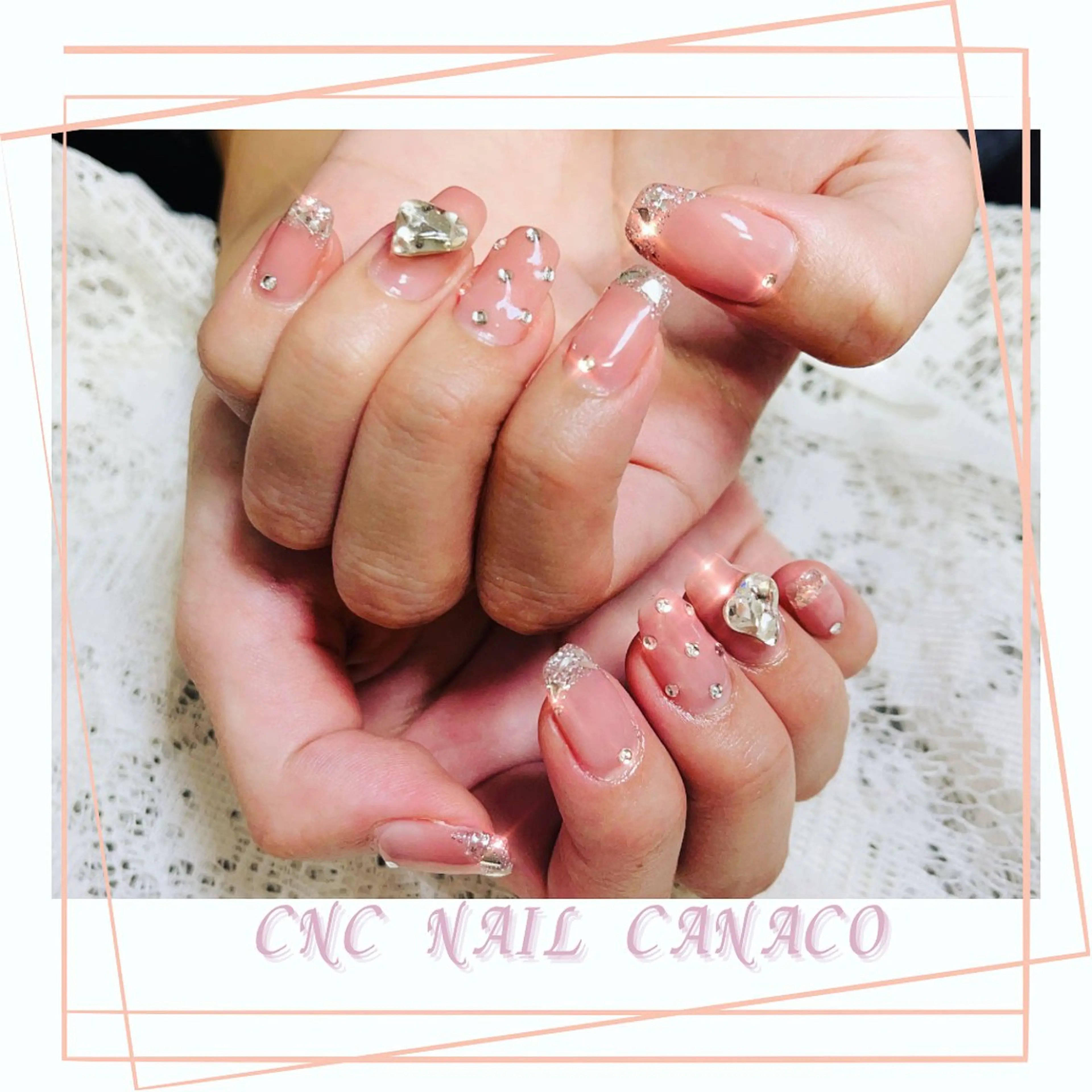 ネイル アートネイル 持ち込み オフィスネイル ピンク ハンドネイル ハンドケア Felice所属・ベテランネイル cnc  nailのネイルデザイン