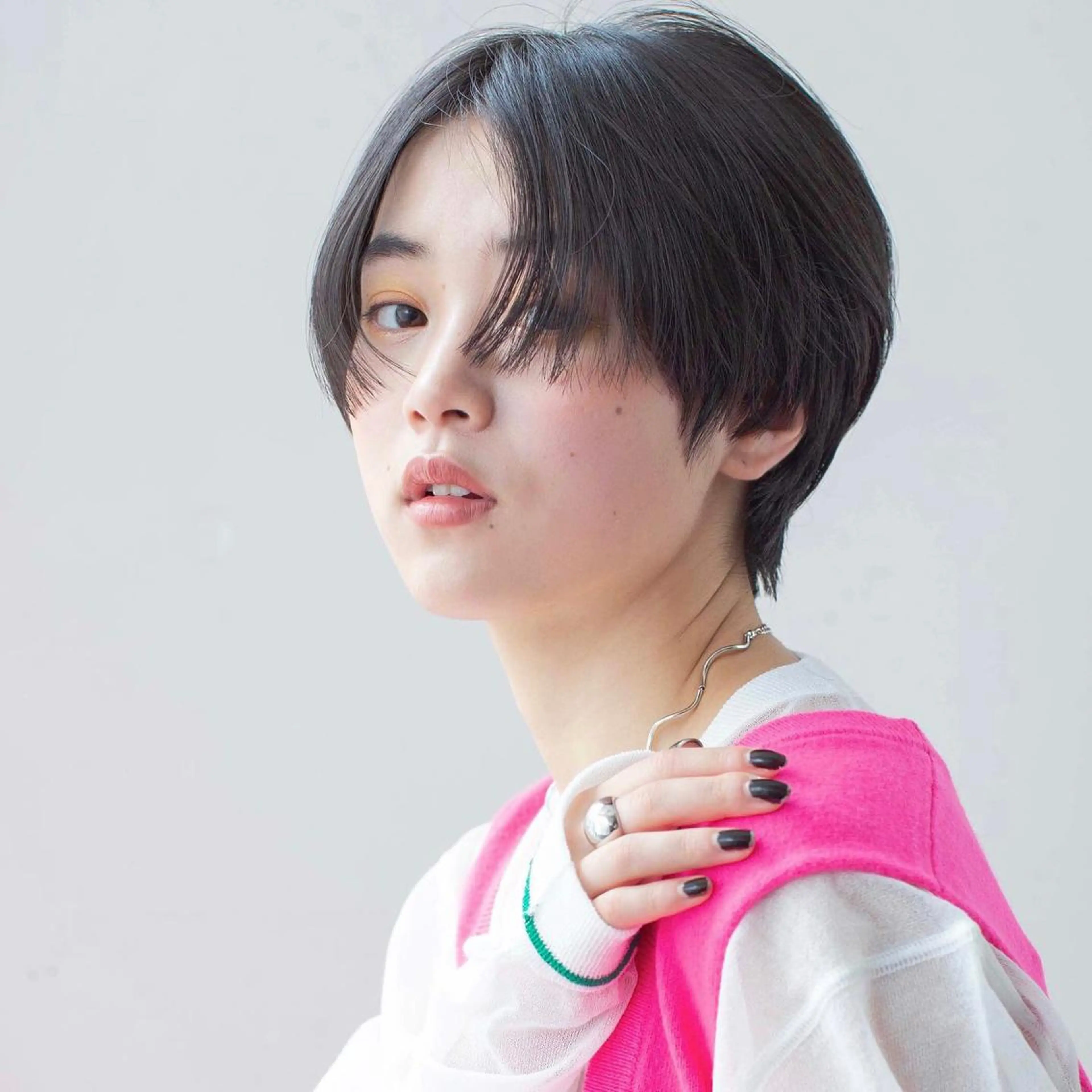 ショート ハンサムショート 顔周りカット ショートヘア f A ture.所属・《カット¥0》 朝山良徳のヘアスタイル