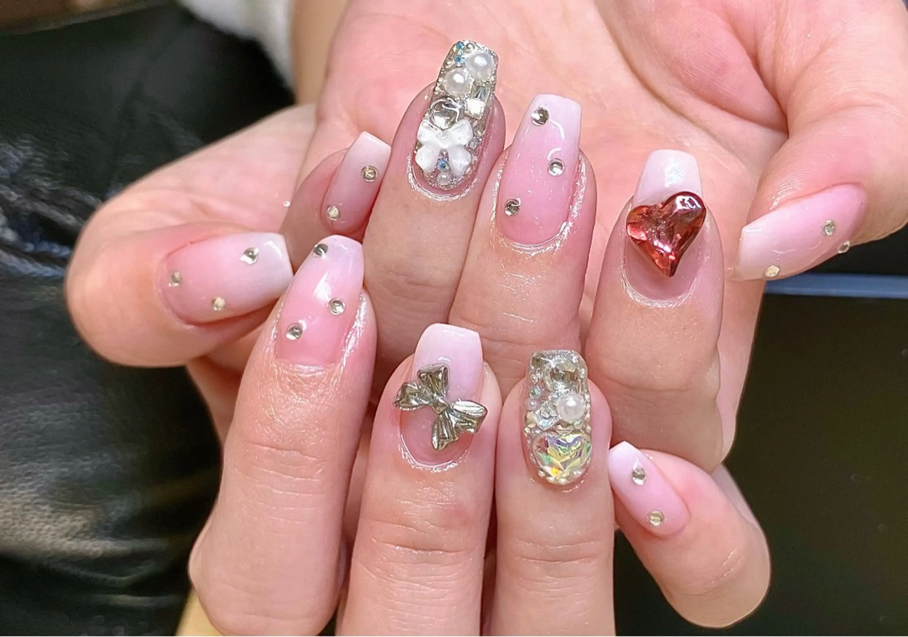 ネイル アートネイル ジェルネイル キラキラネイル マグネットネイル 大理石ネイル(マーブル) ハンドネイル RinRin　nail所属・孔 ジンシェンのネイルデザイン