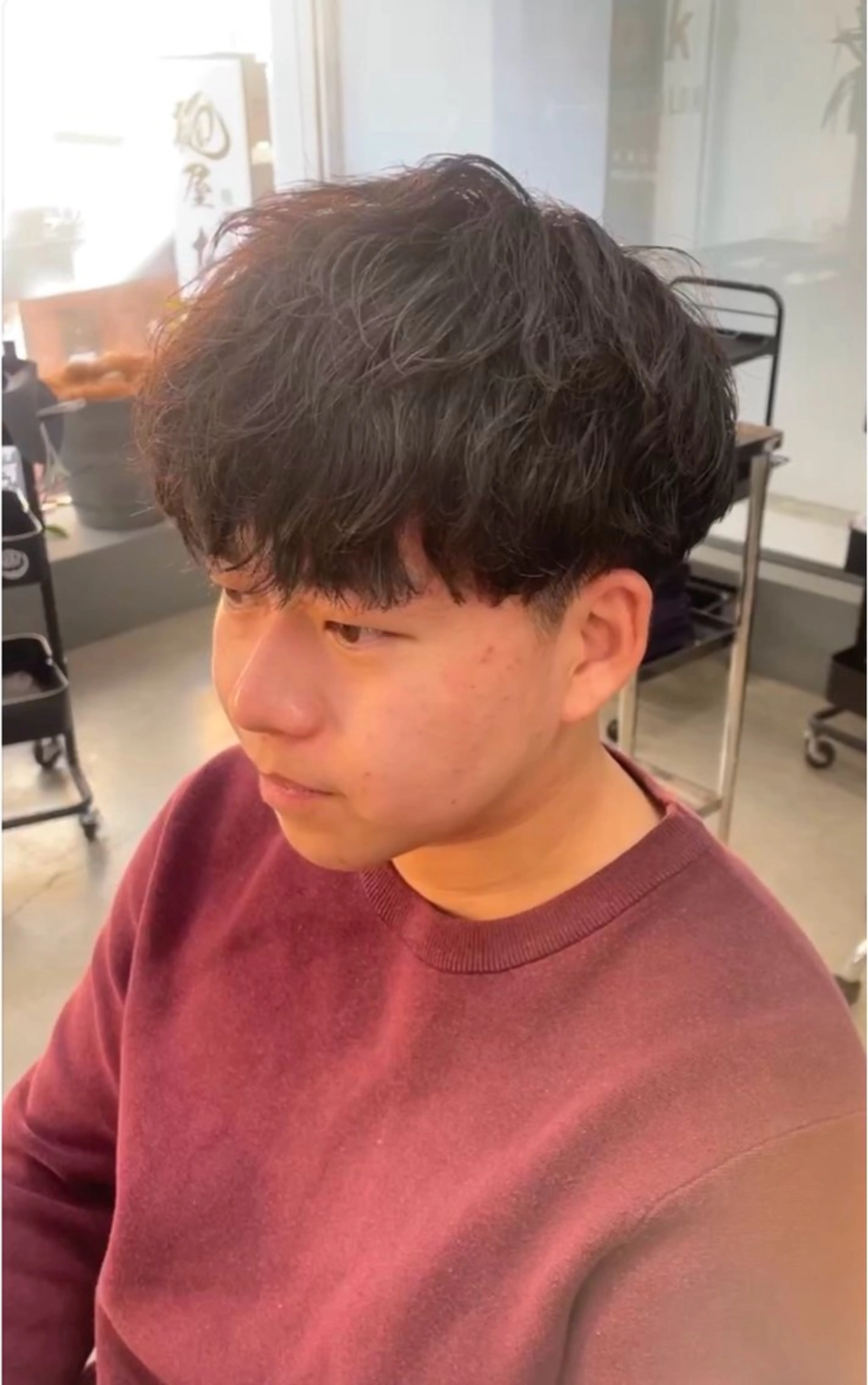 ショート パーマ メンズ カット パーマ メンズ専門サロン wokeのヘアスタイル