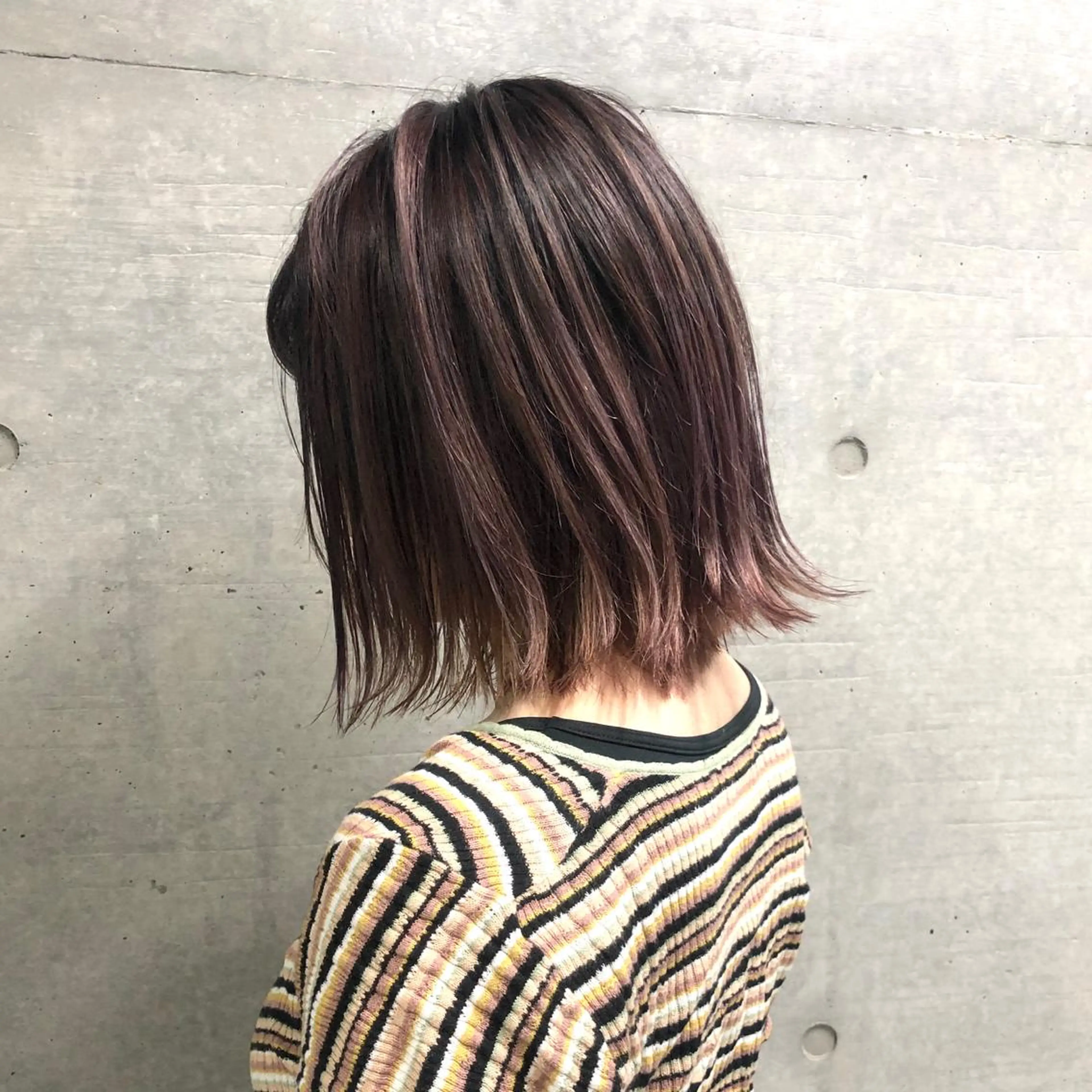 ミディアム カラー バレイヤージュ ピンクカラー レイヤーカット GrandStory SHIBUYA所属・卒業式お呼ばれ🕊️ ヘアセット✴︎ミキのヘアスタイル