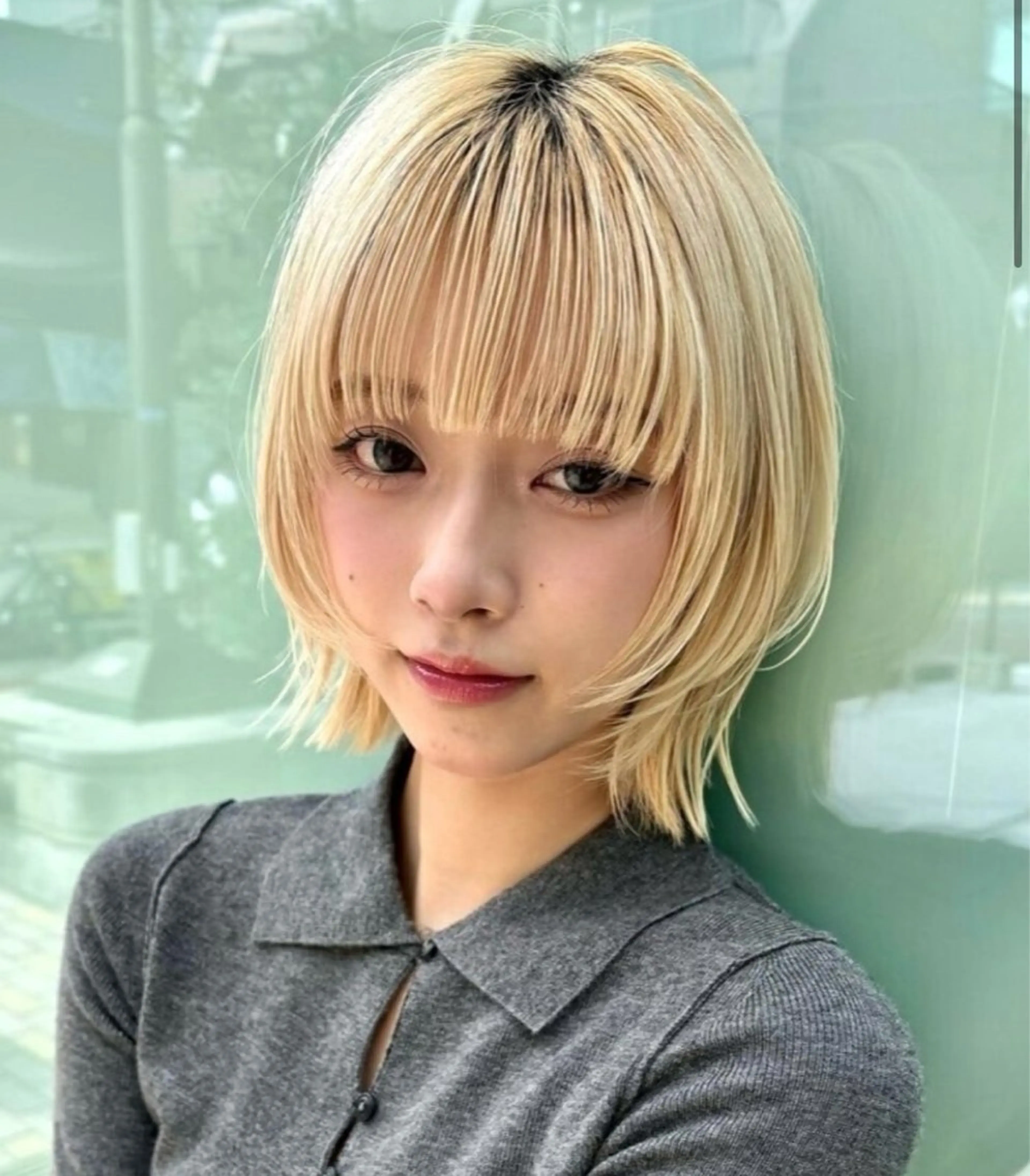 ショート ボブレイヤー ボブ レイヤーカット レイヤー／ボブ ケアカラー/ヒナノのヘアスタイル
