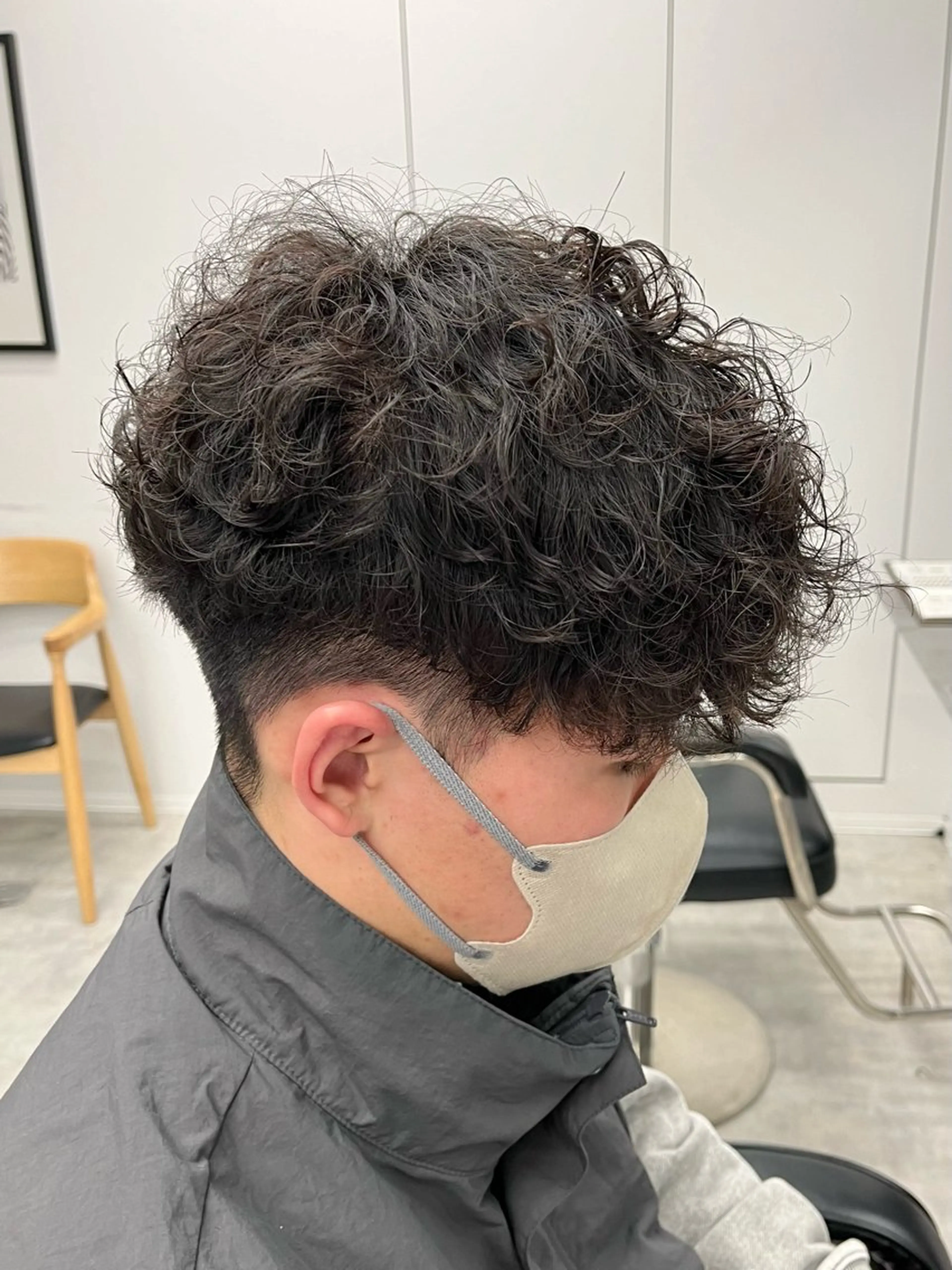 ショート パーマ メンズ メンズパーマ スペインカール カット パーマ 新潟メンズパーマ 新潟駅/小田拓実のヘアスタイル