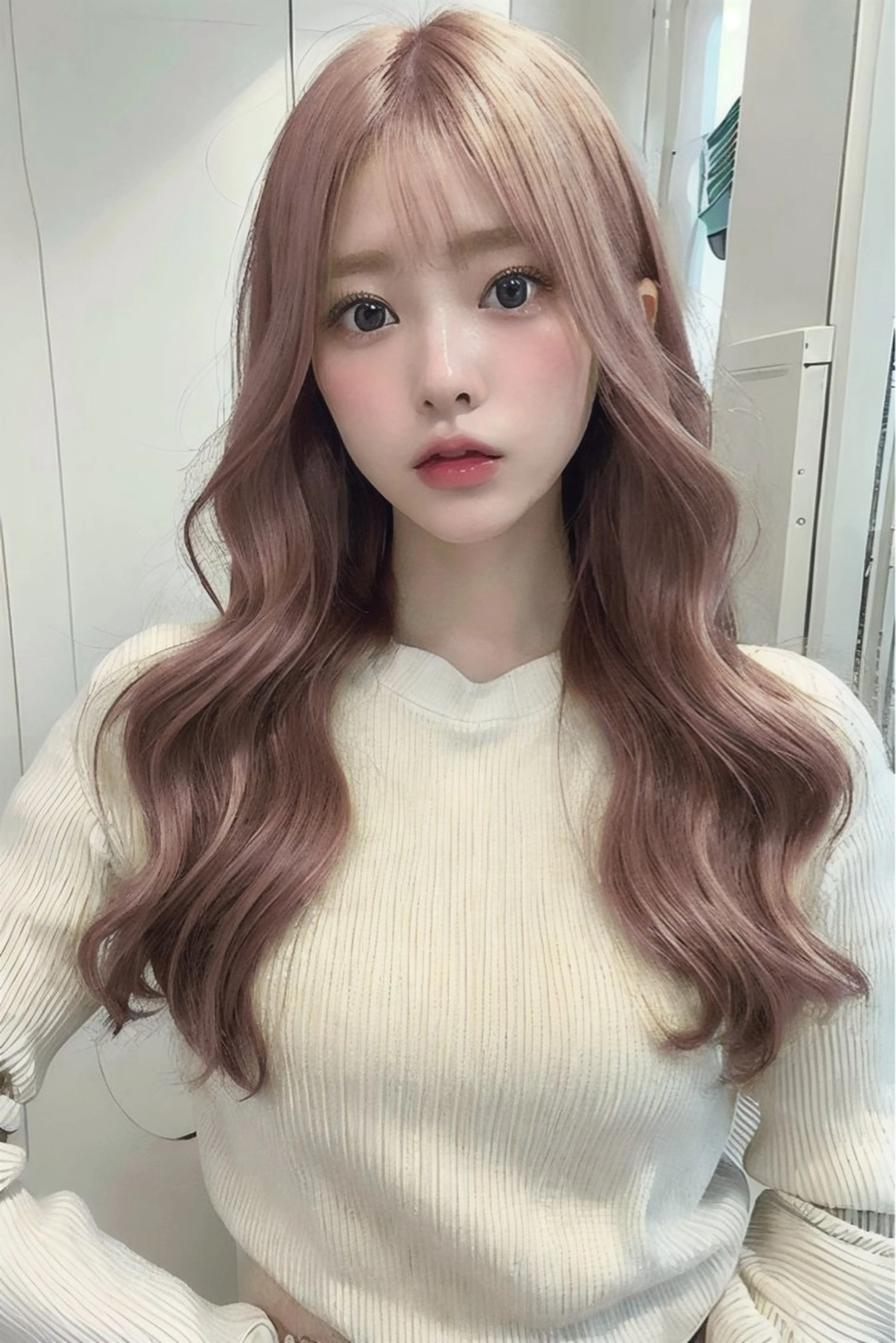 ロング 韓国風ヘア カット ヘアカラー トリートメント 髪質改善× ブリーチなしyutoのヘアスタイル