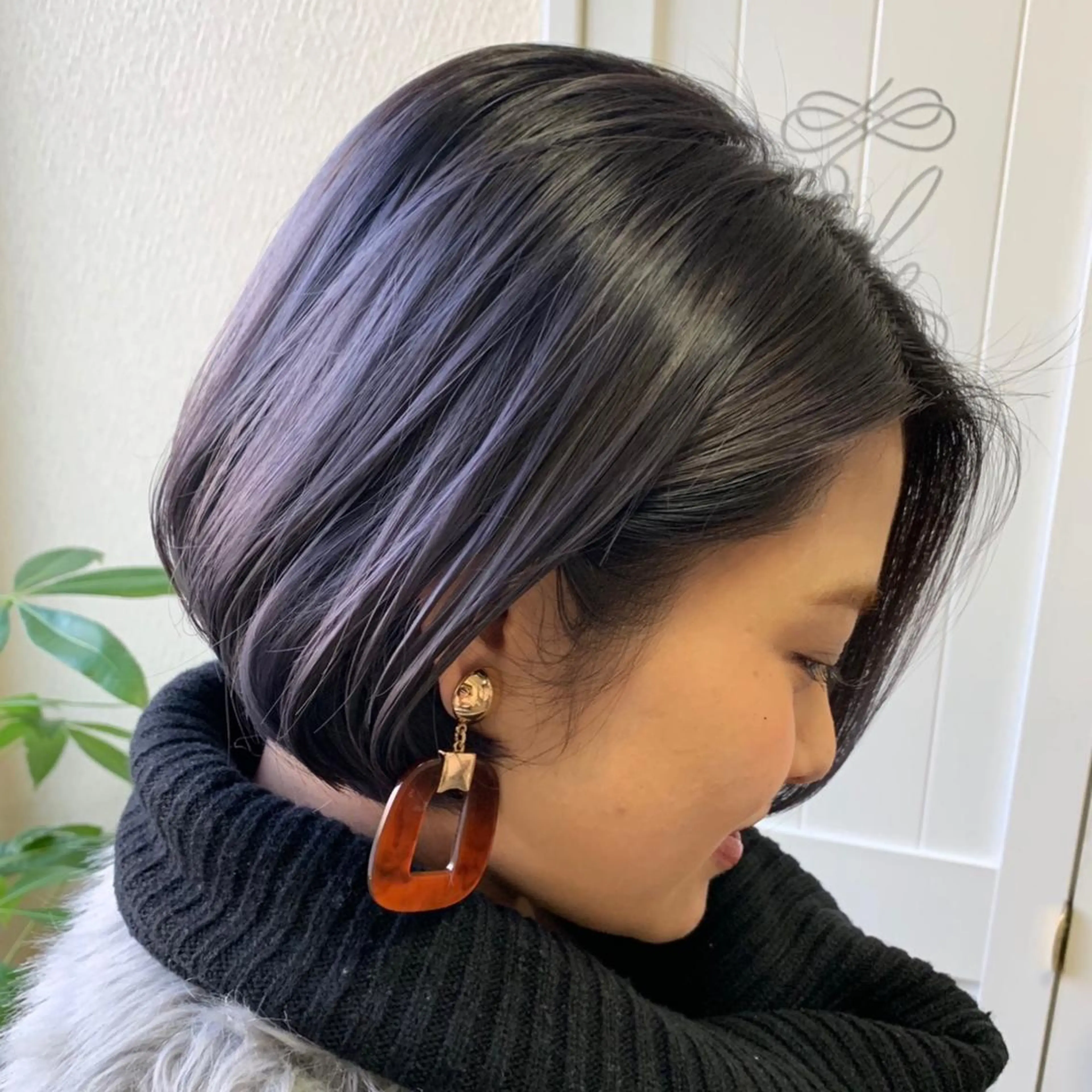 ミディアム カラー グレージュ ラベンダーカラー ラベンダーグレージュ ラベンダーグレー 韓国ヘア /男女❄️ 細江 美紅のヘアスタイル