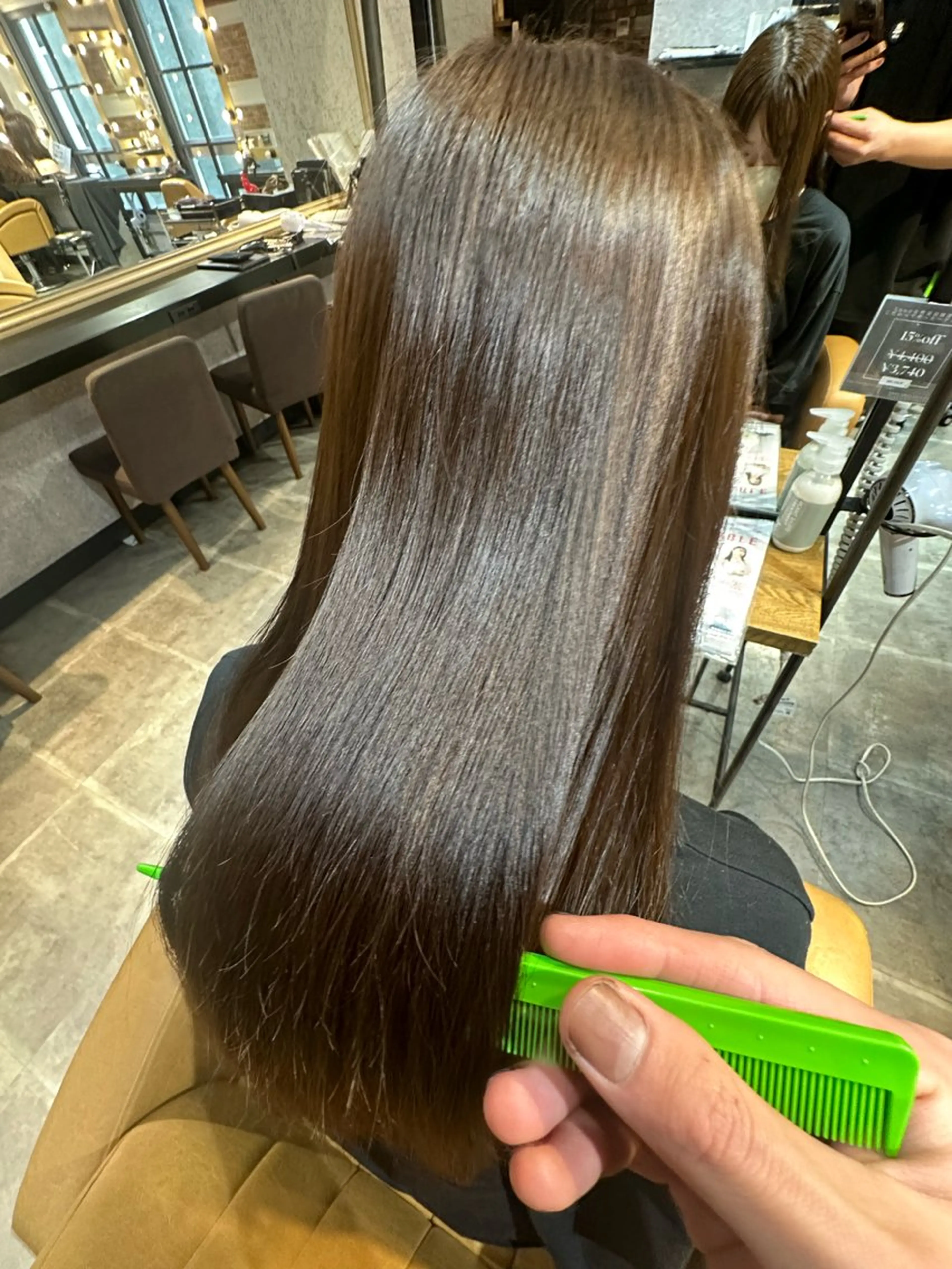 ロング パーマ 縮毛矯正 縮毛矯正 Lond rouge所属・💚銀座/ミディアム /美髪矯正/芦川💚のヘアスタイル