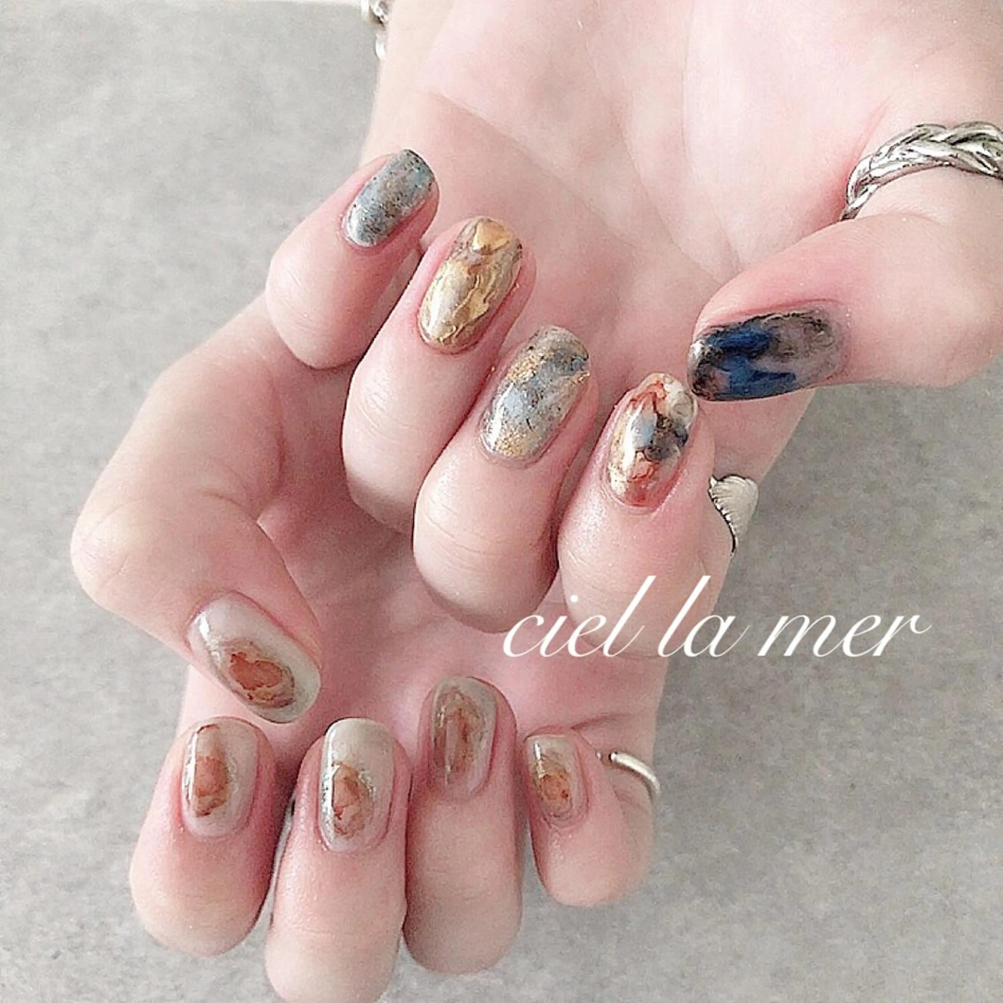 ネイル ハンドネイル フットネイル ciel la merのネイルデザイン