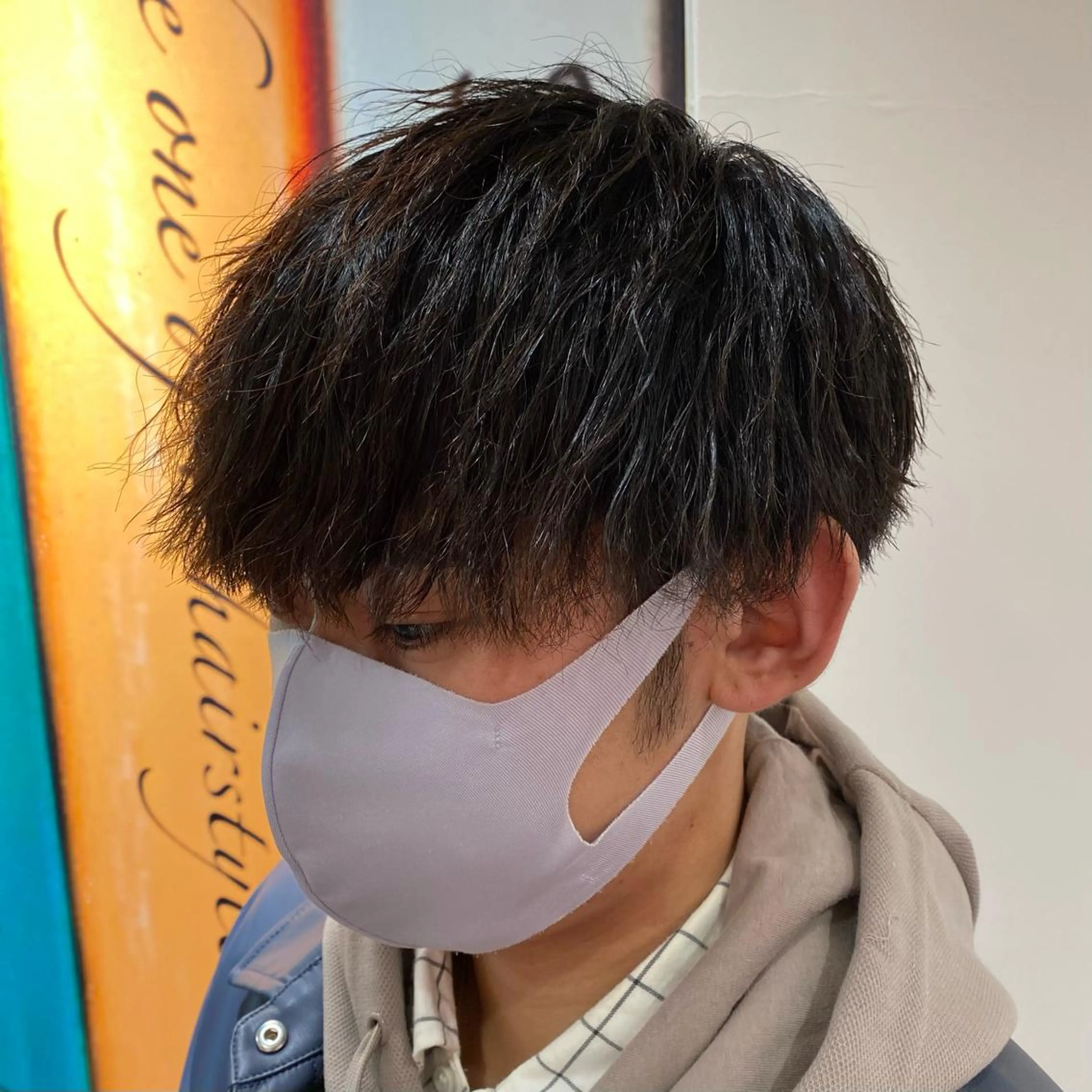 ショート パーマ メンズ マッシュ 橋本 琉磨のヘアスタイル