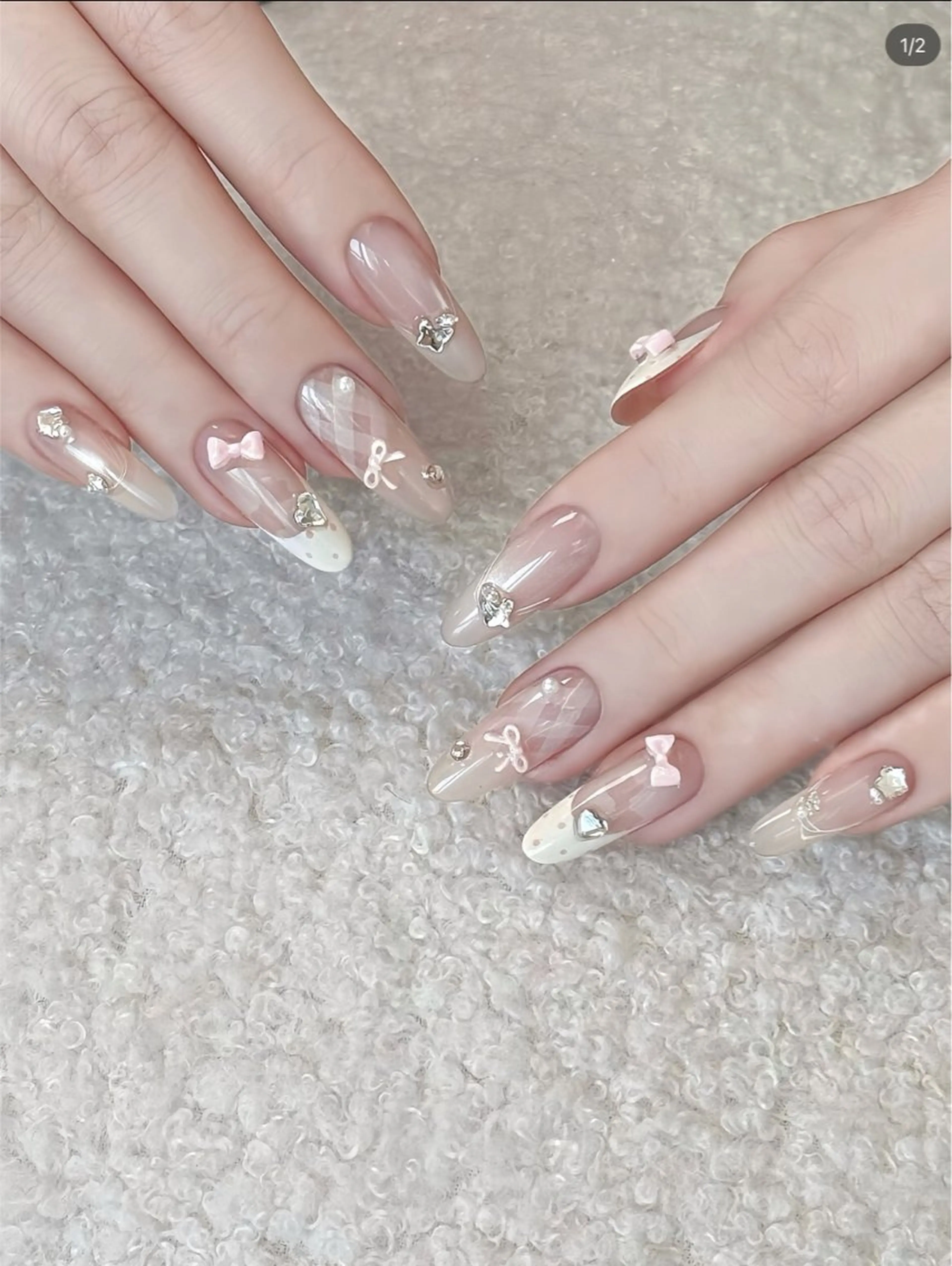 ネイル アートネイル ジェルネイル グラデーション マグネットネイル ニュアンスネイル ハンドネイル Ryu Nail Studio所属・Ryu Nail 新大久保のネイルデザイン