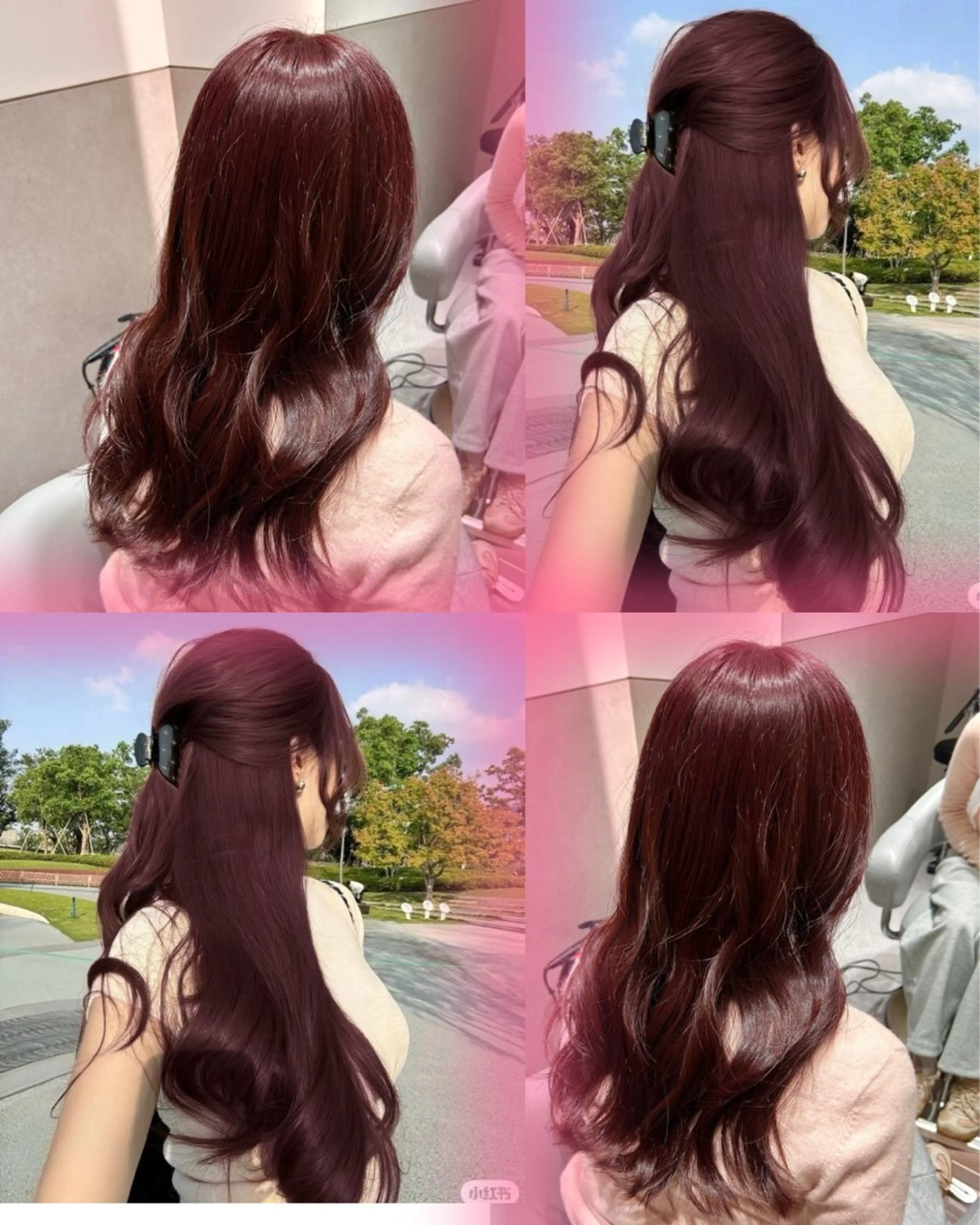 セミロング カラー レッドカラー ヘアカラー SALOWIN 新宿三丁目me+所属・レイヤー/ボブ/ 髪質改善/石井ハルカのヘアスタイル