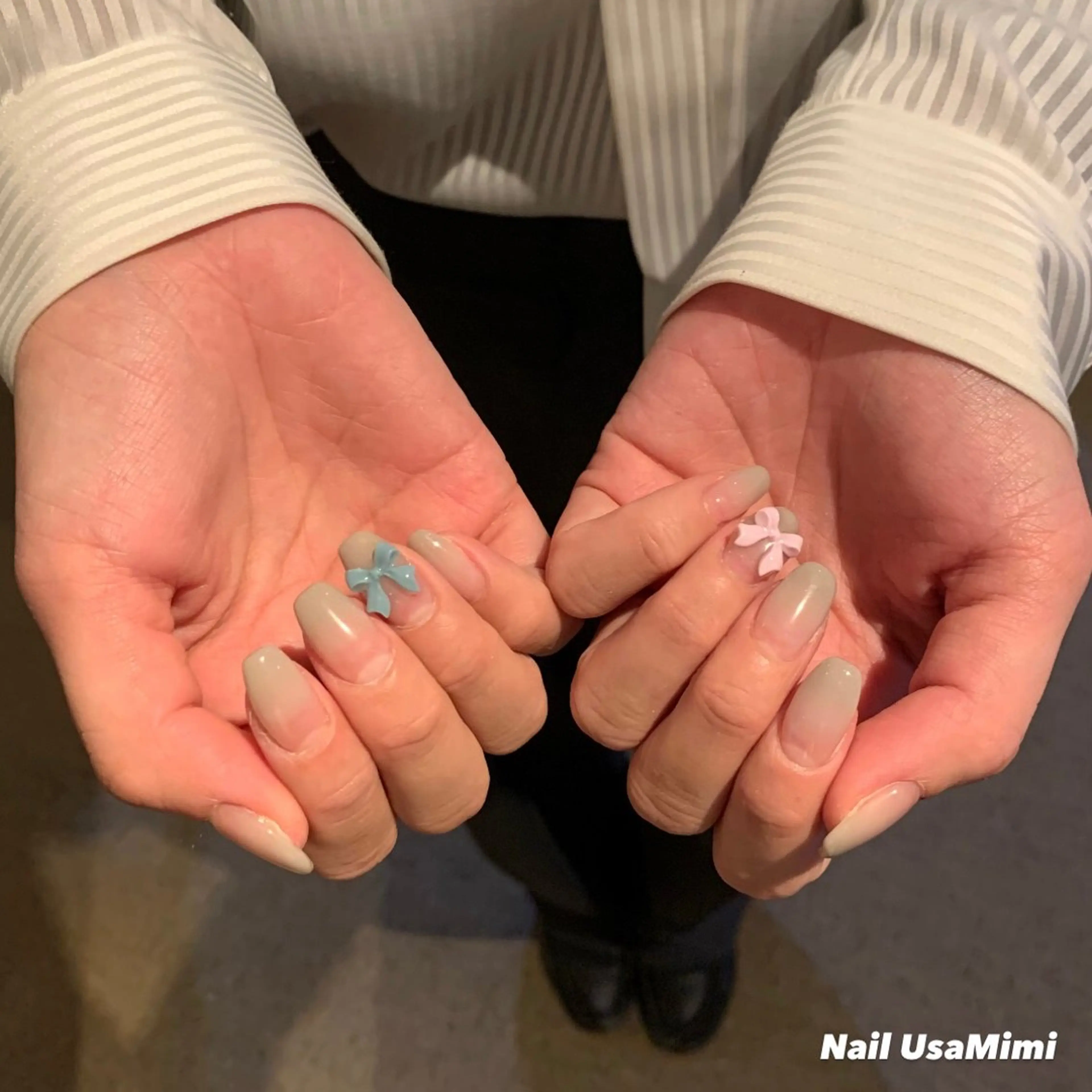 ネイル ジェルネイル マグネットネイル 持ち込み ワンカラーネイル パラジェル 本町ネイルNail UsaMimiのネイルデザイン