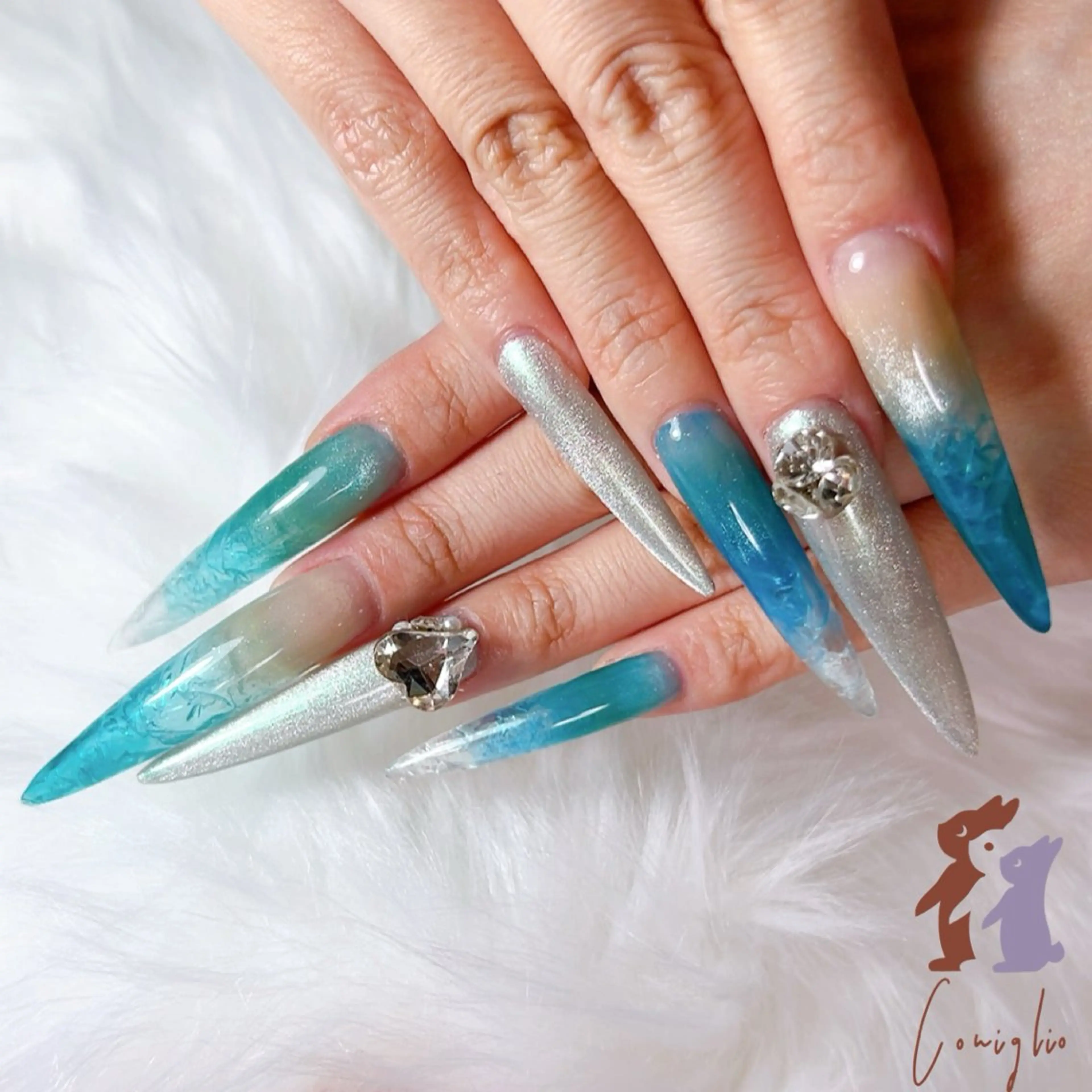 ネイル アートネイル 長さ出し Nail Salon Coniglioのネイルデザイン