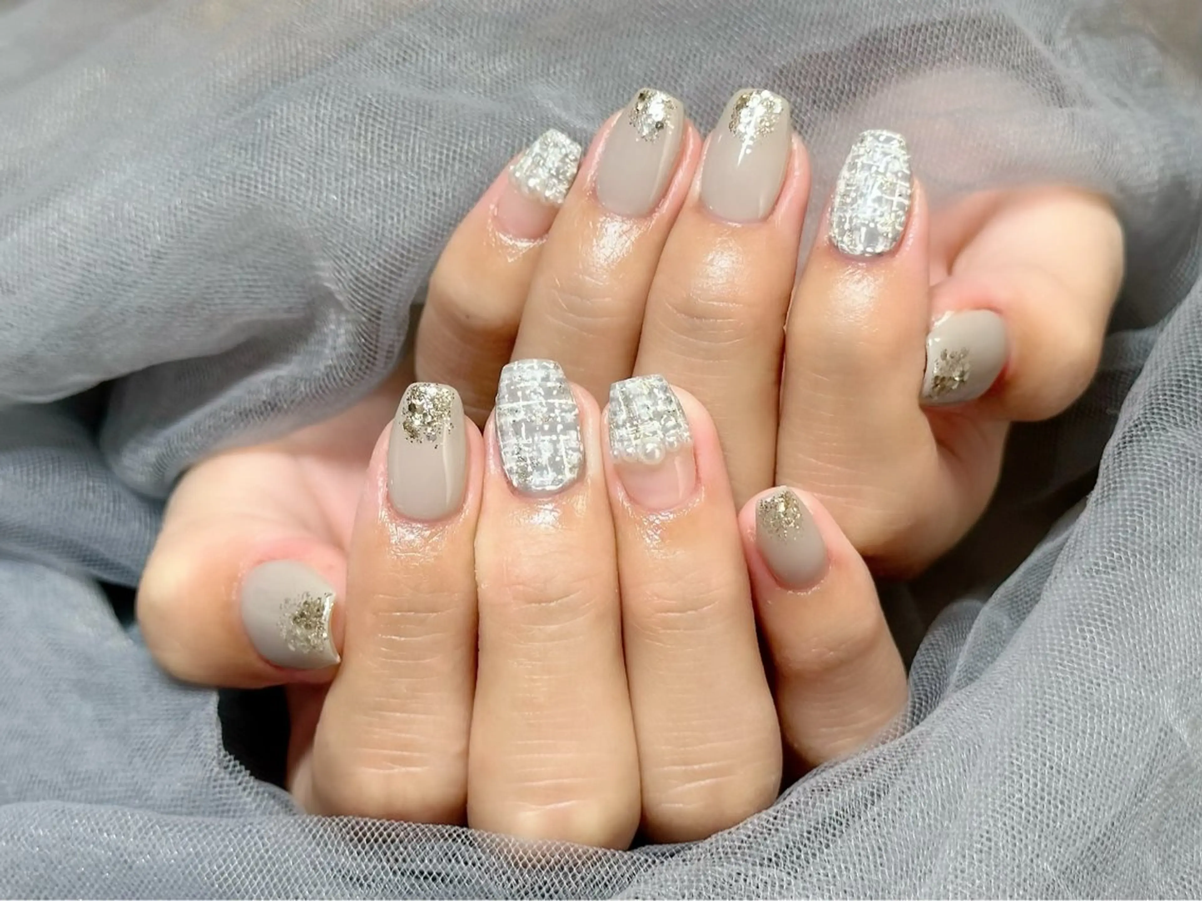 ネイル ツイードネイル ハンドネイル KURELLY所属・Nail Salon KURELLYのネイルデザイン
