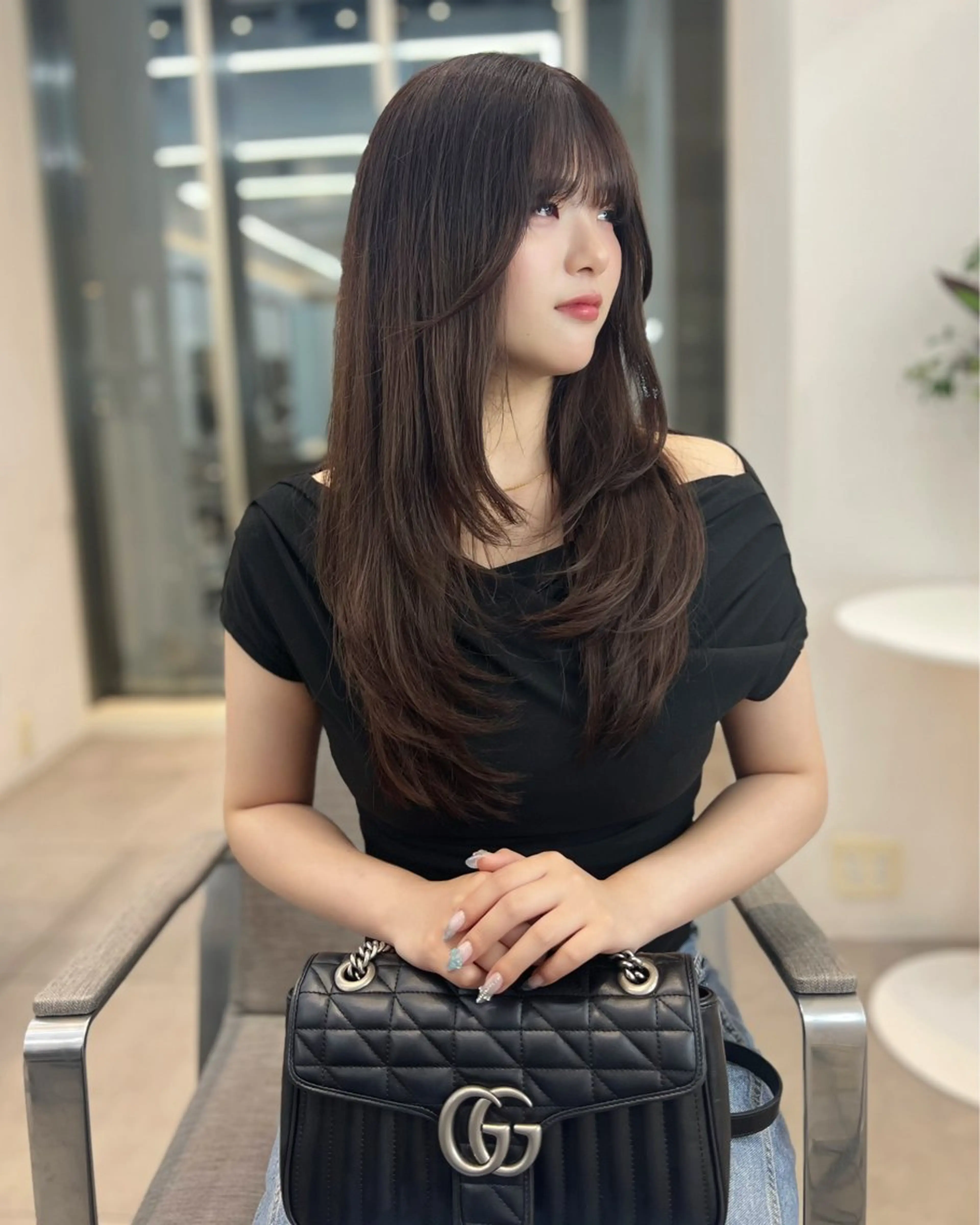 ロング カラー ブラウンカラー チョコレートブラウン ヘアカラー nok所属・🫧daito/艶髪 /透明感カラー🫧のヘアスタイル