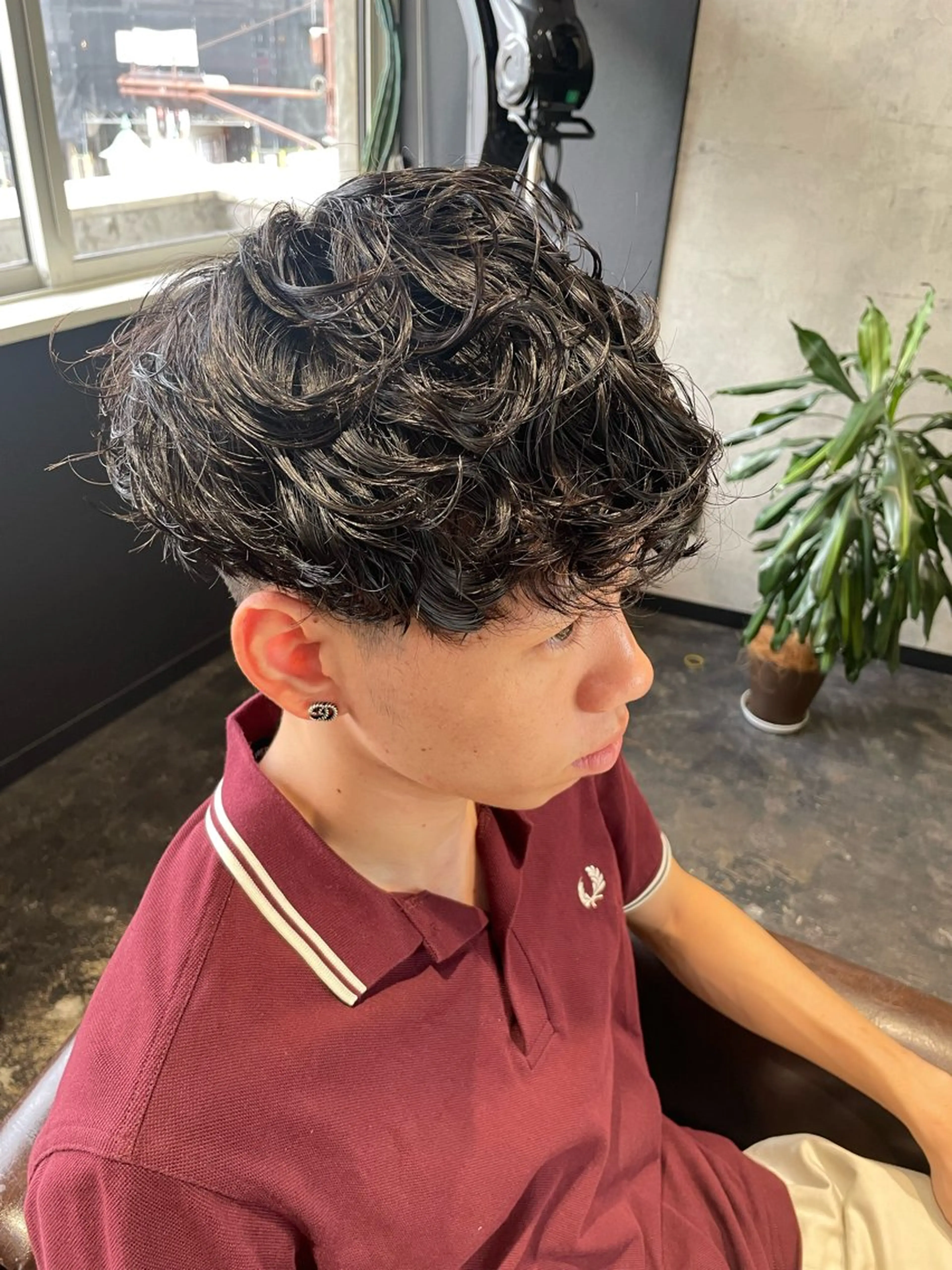 パーマ メンズ カット パーマ 💈神戸メンズ パーマ流基斗💈のヘアスタイル