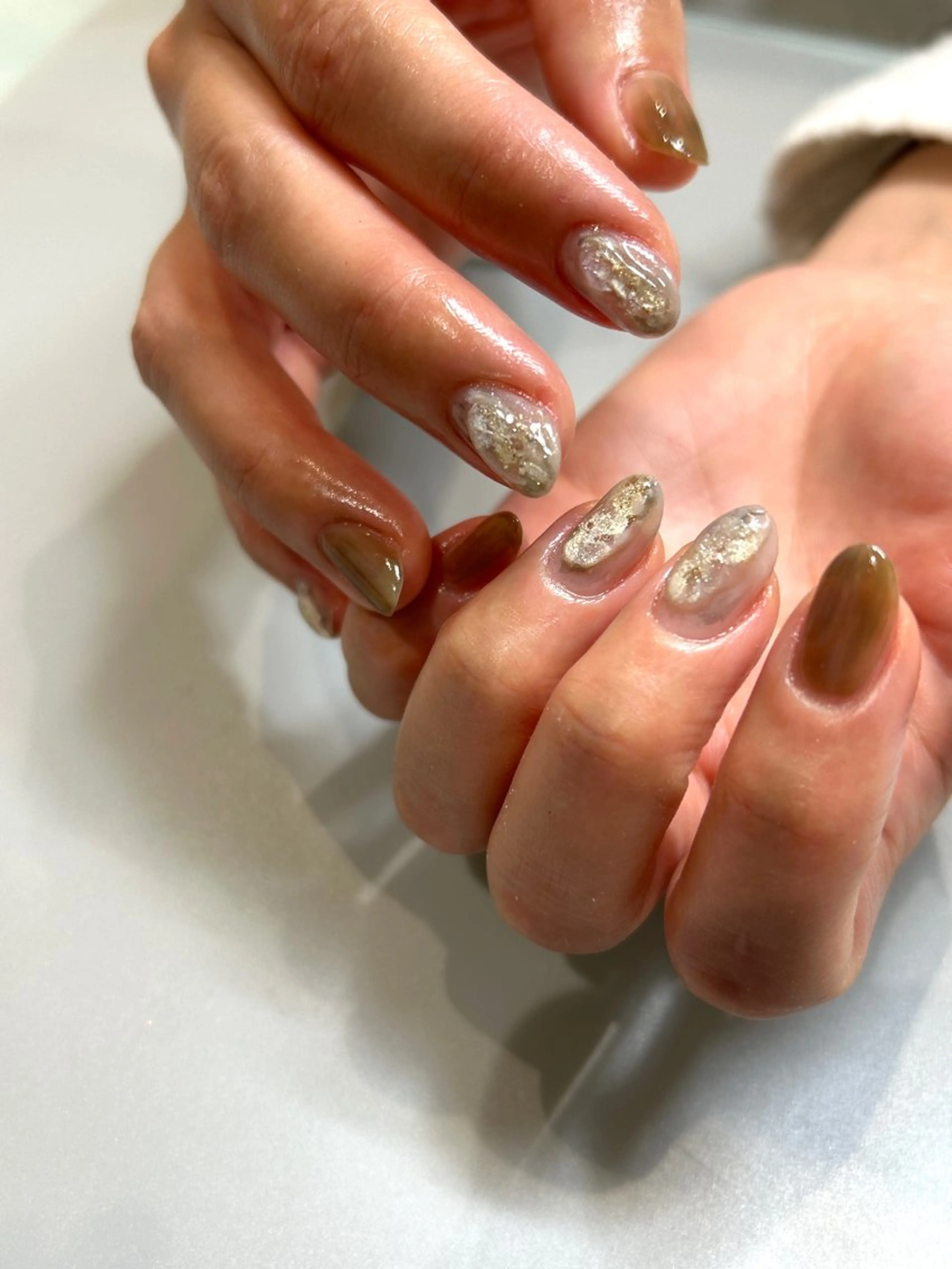 ネイル ハンドネイル NINEnami ニュアンスネイルのネイルデザイン