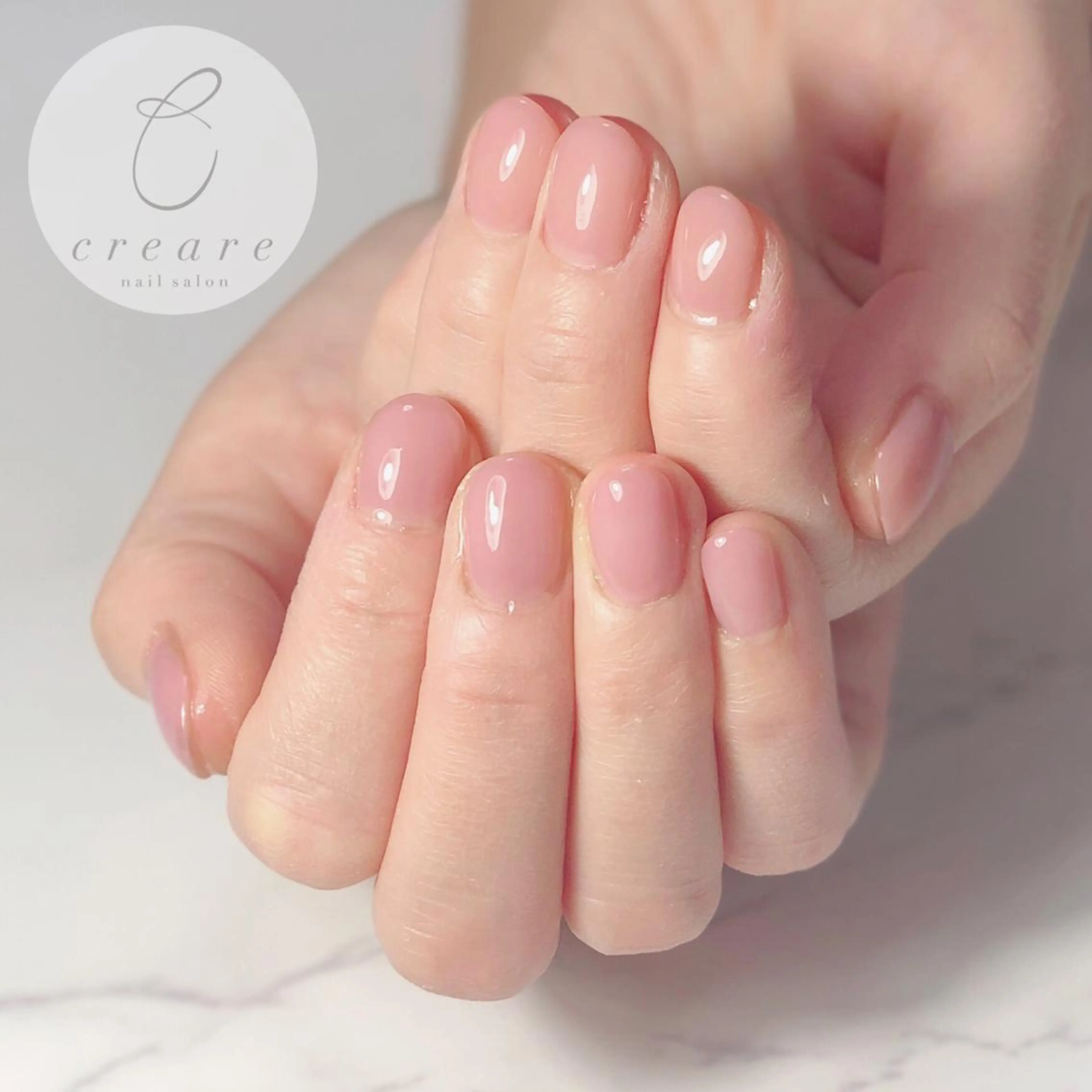 ネイル ジェルネイル オフィスネイル ワンカラーネイル ピンク 辻野 和枝のネイルデザイン