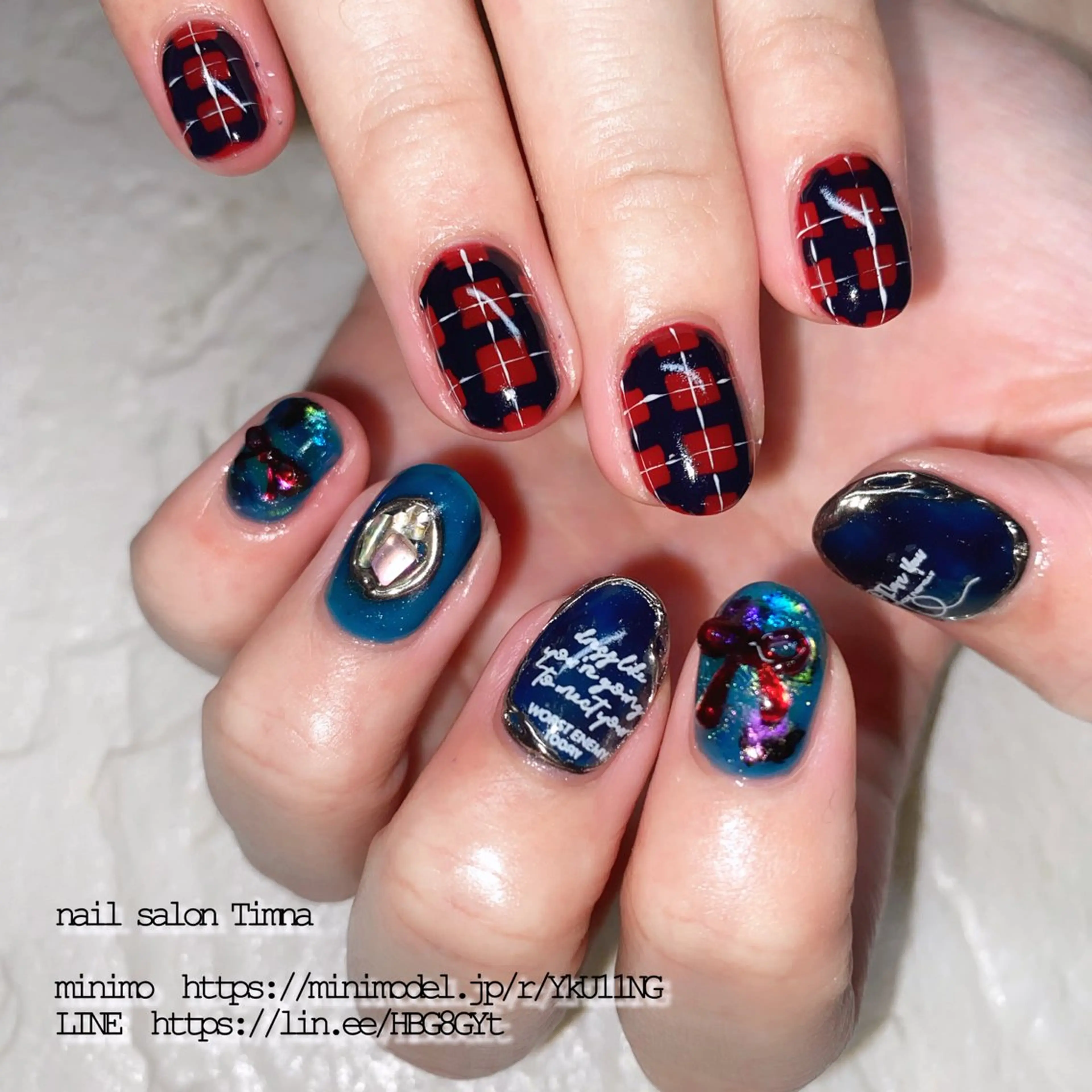 ショート ハンドネイル NAILSALON 🍔Timna🍟のネイルデザイン