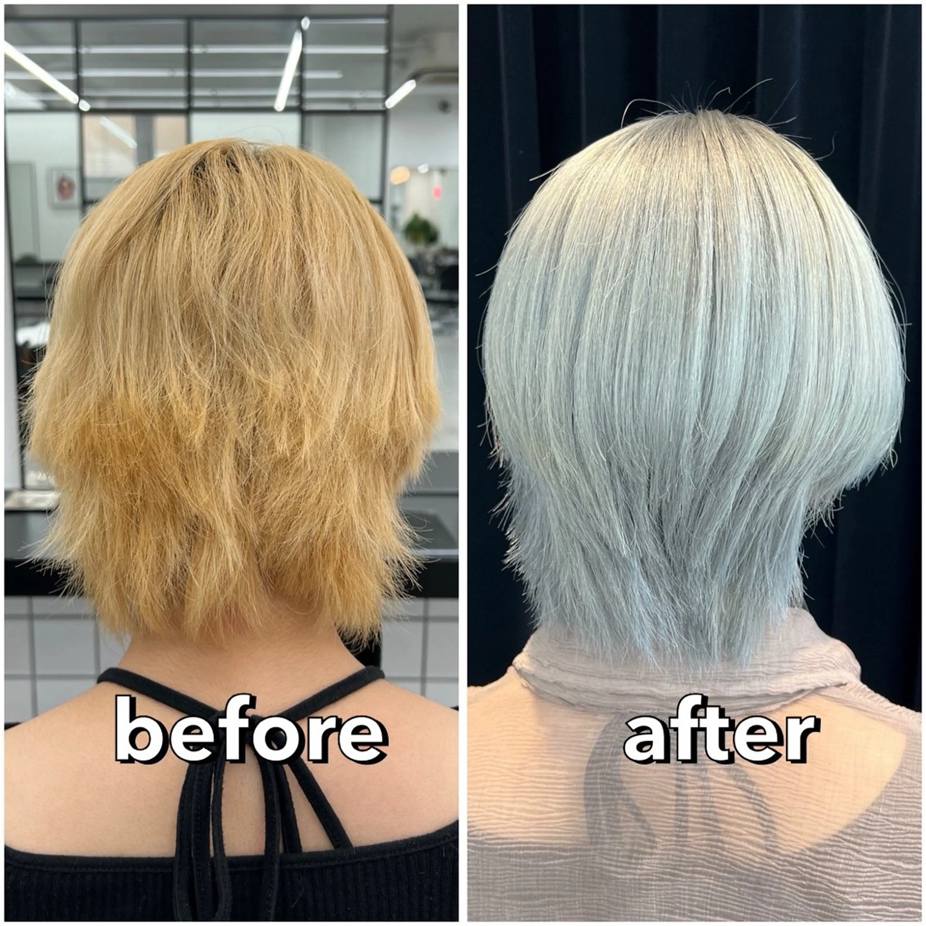 ショート カラー ブリーチ ブルーカラー 透明感カラー シルバー ショートヘア ヘアカラー トリートメント あすか JILLSTUDIOのヘアスタイル