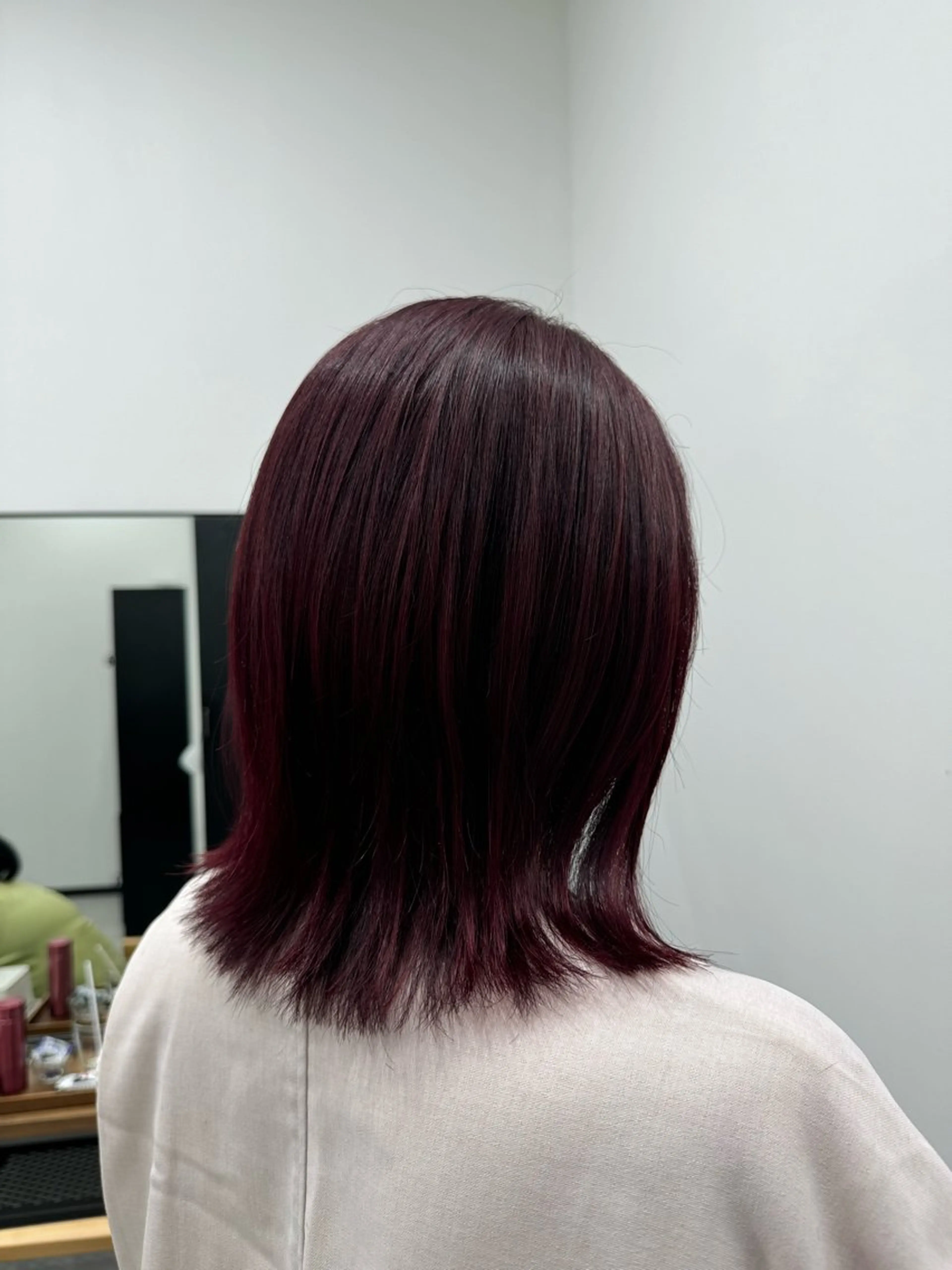 ミディアム カラー 𝘀𝗮𝗲/柏の葉 / パーマモデルのヘアスタイル