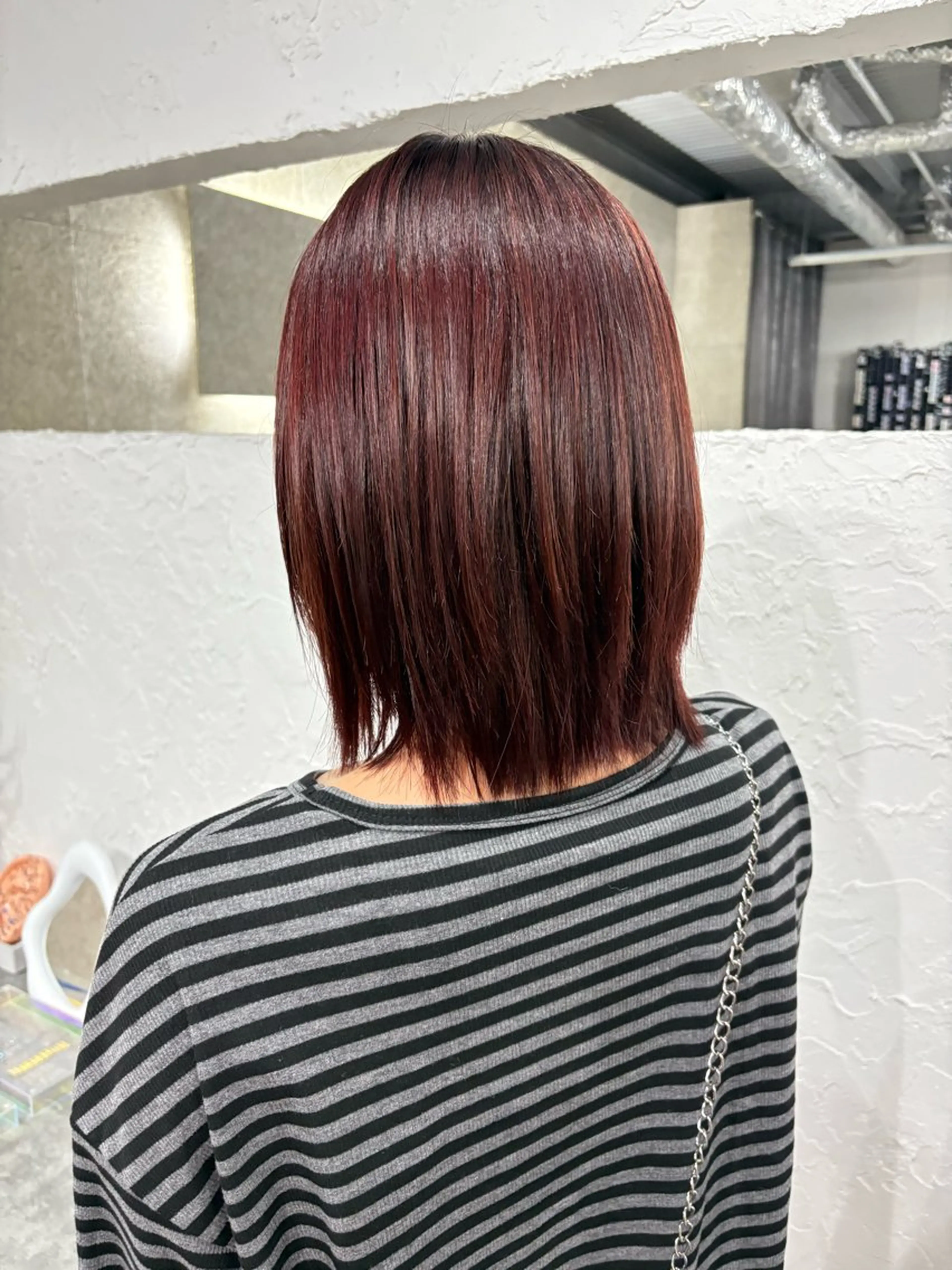 カラー ボルドーカラー ブラウンカラー ヘアカラー トリートメント KUBO HADUKIのヘアスタイル
