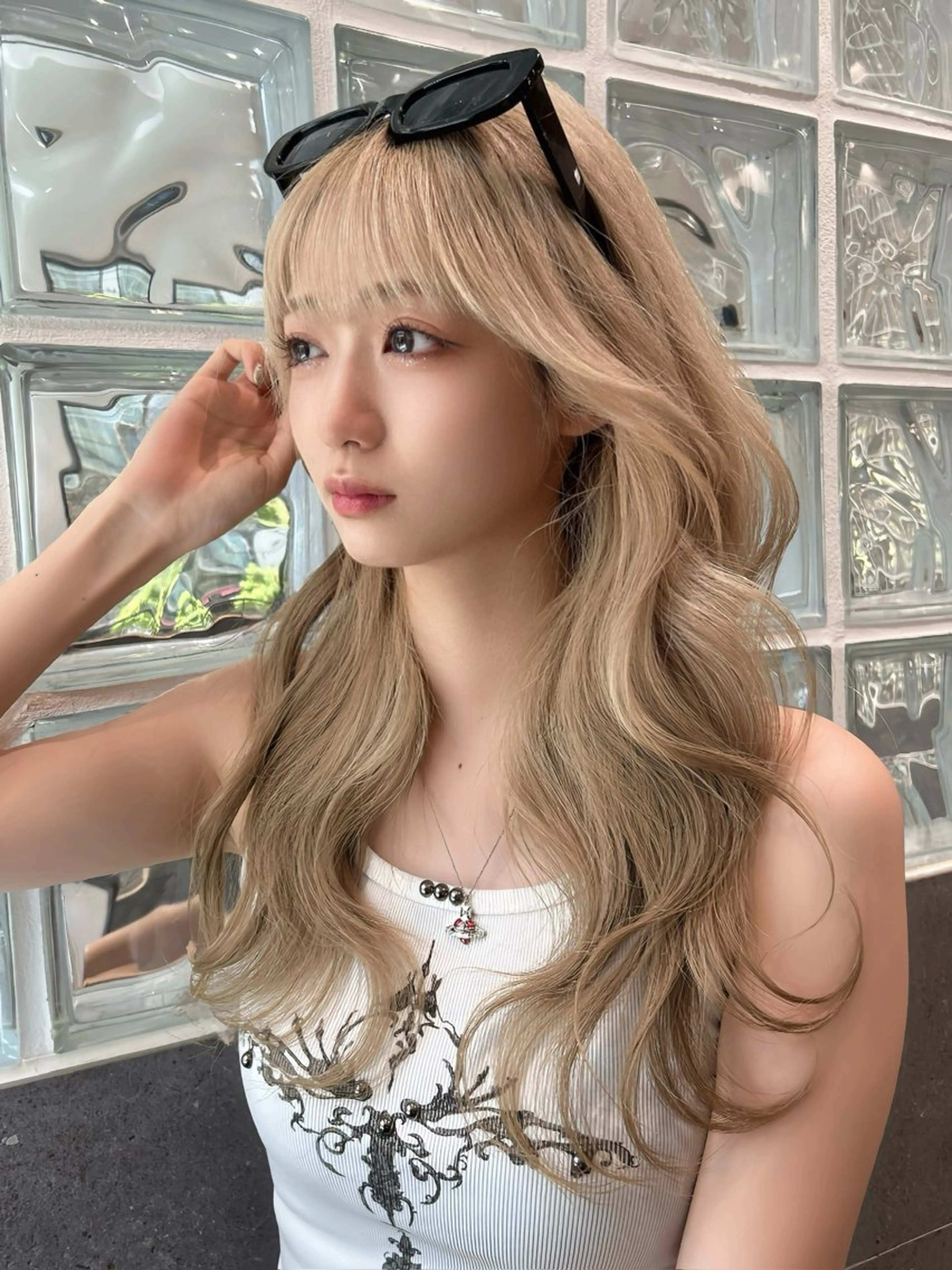 ロング カラー ブリーチ ブロンド ダブルカラー ハイトーンカラー ヘアカラー 🥇KEN /人気指名殺到中‼️のヘアスタイル