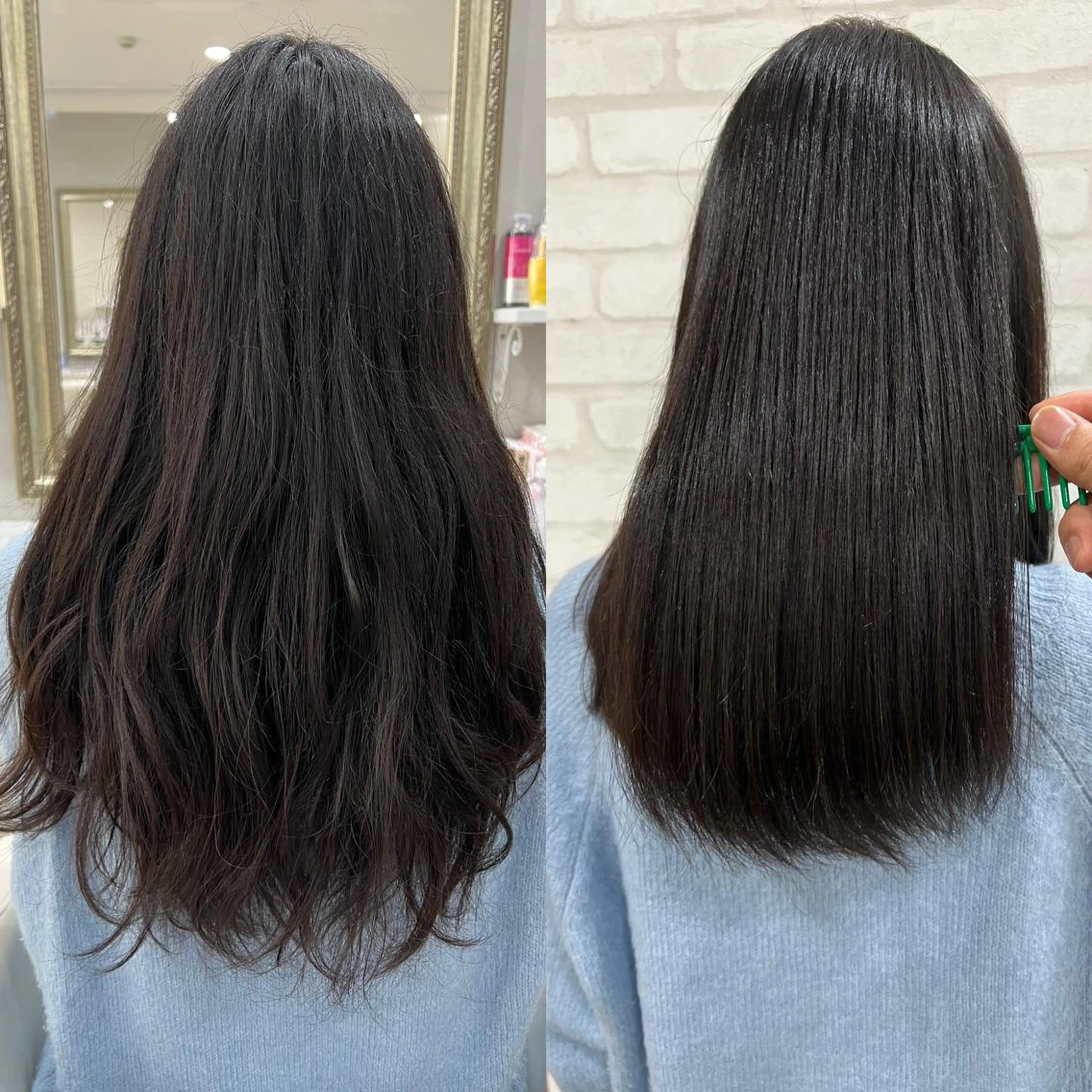 ロング 髪質改善 貸切サロンのヘアスタイル