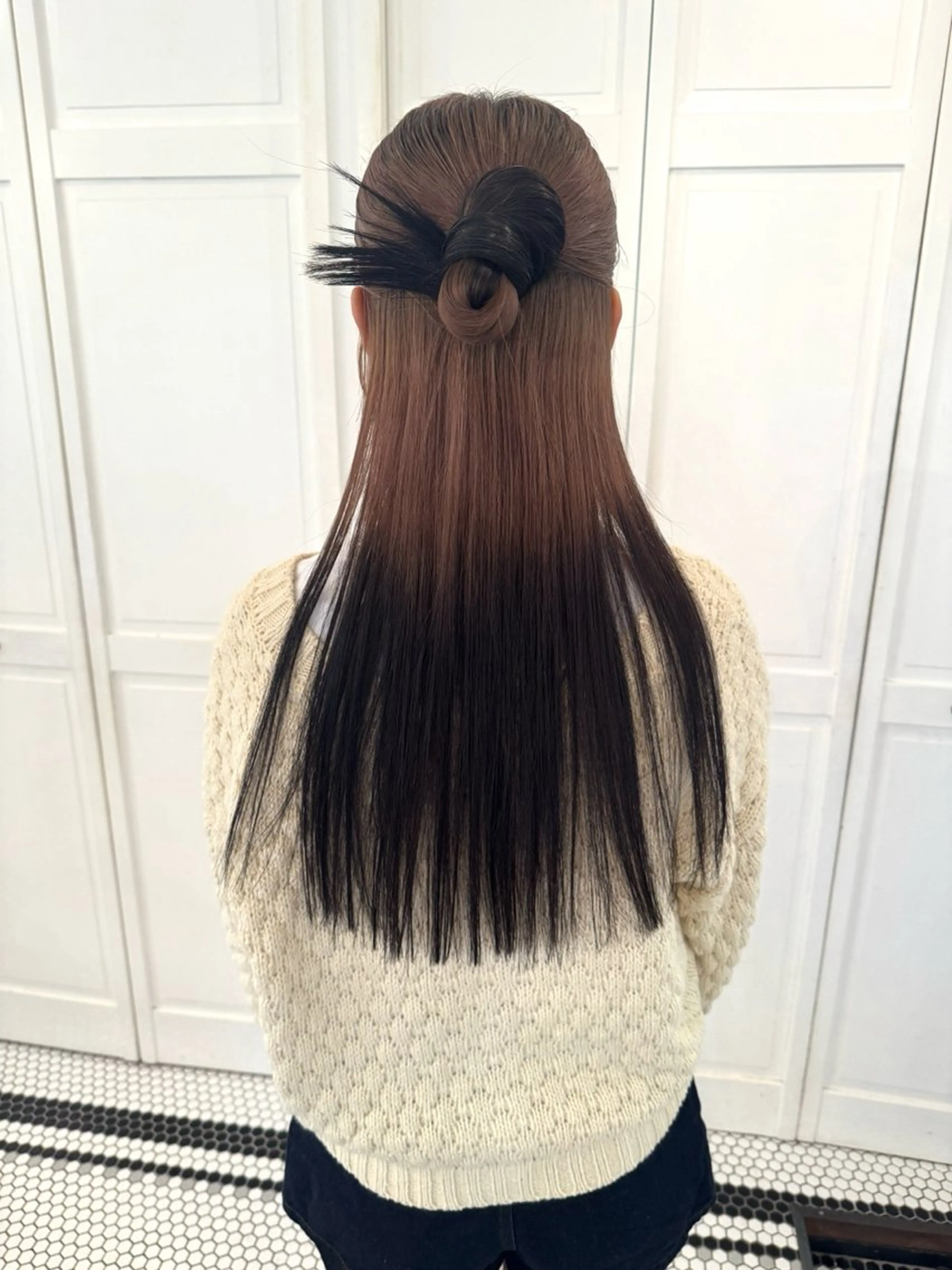 カラー ヘアカラー ブリーチカラー🎀 韓国風/寺門美優のヘアスタイル