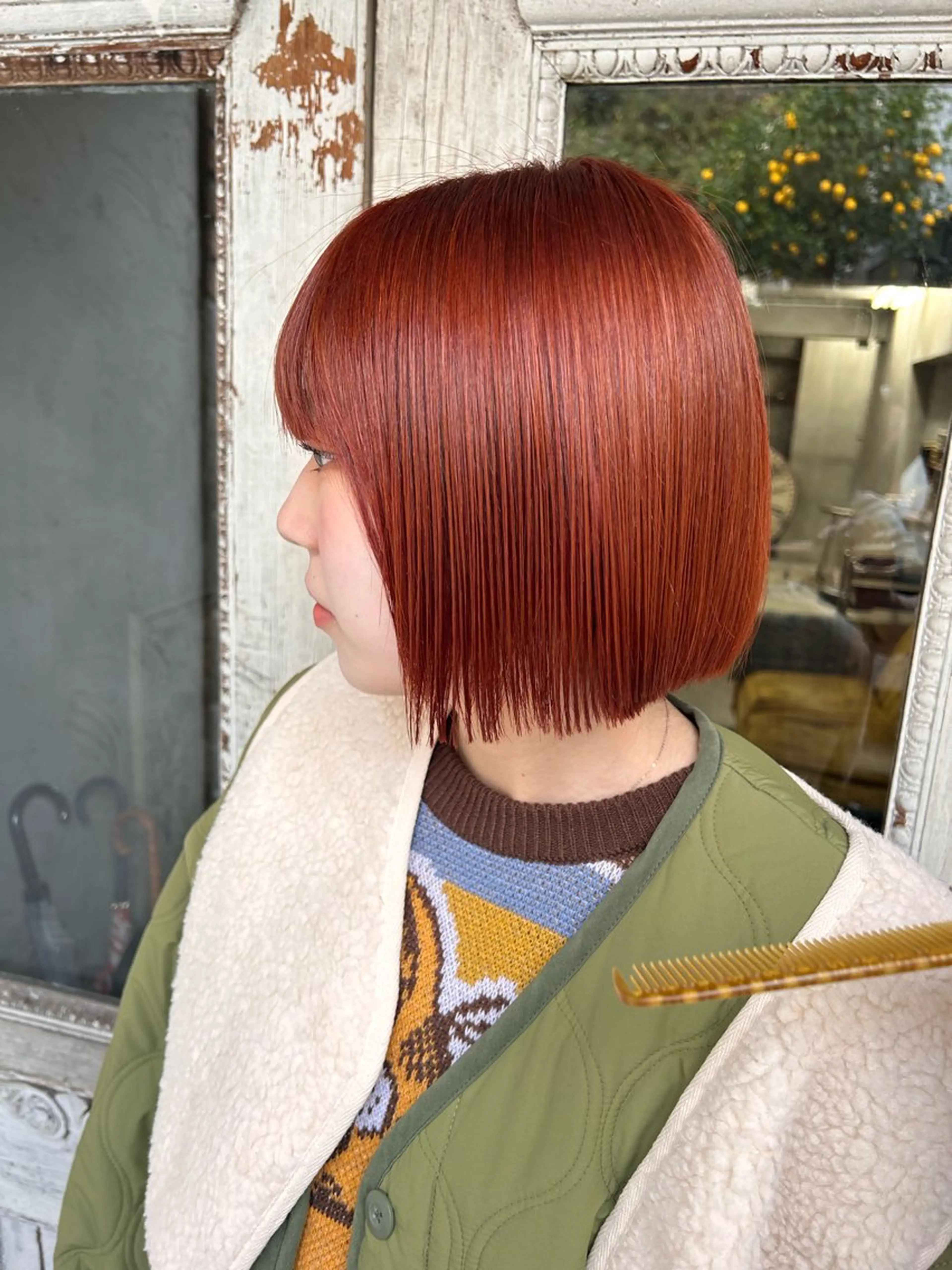 ショート カラー オレンジ テラコッタ お任せヘア☘️☘️ 及川渚のヘアスタイル