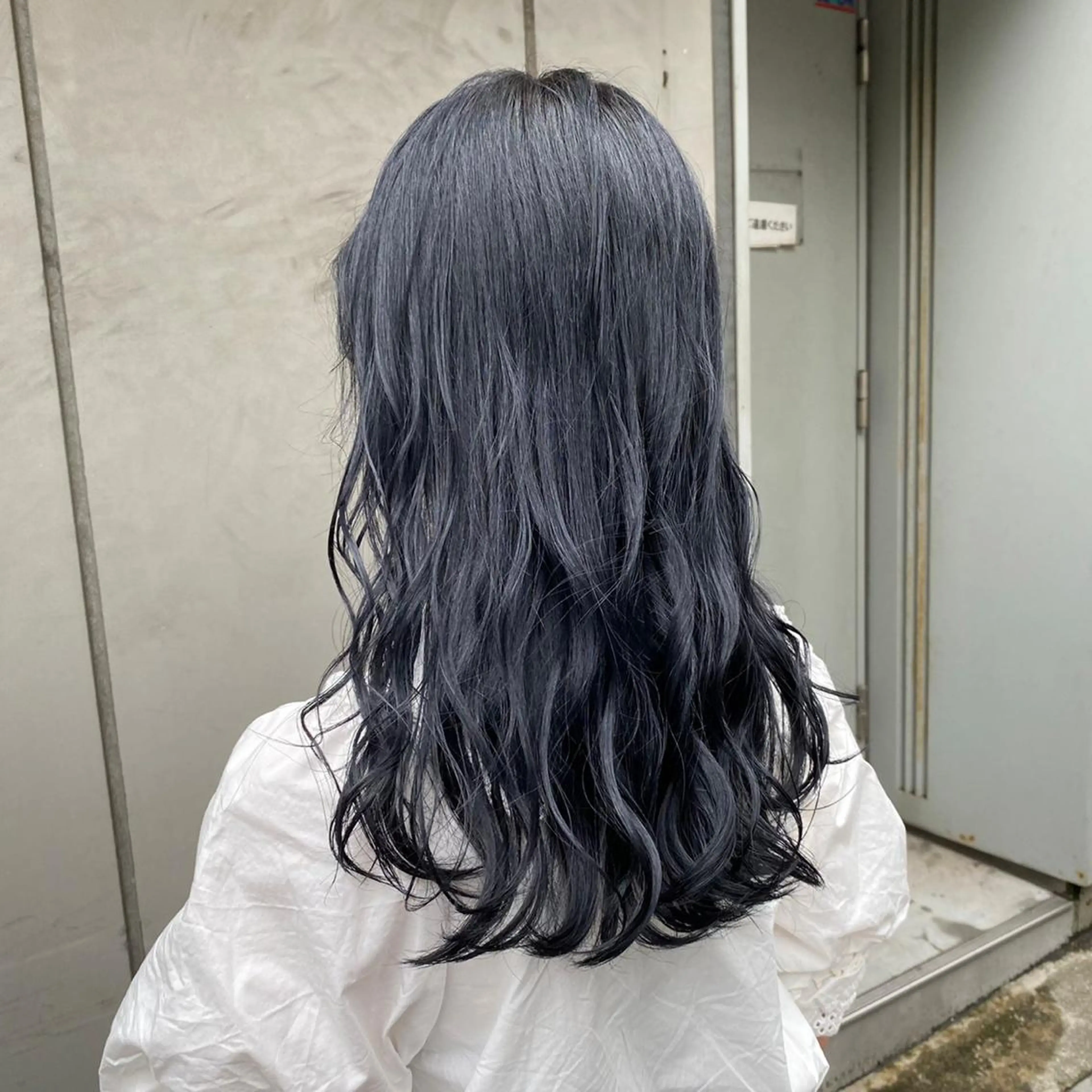 ロング カラー パーマ ヘアアレンジ メンズ キッズ ネイル マツエク・マツパ ブルーカラー ブルージュ ブルー ヘアカラー 🦋韓国風カラー🦋 こうせいのヘアスタイル