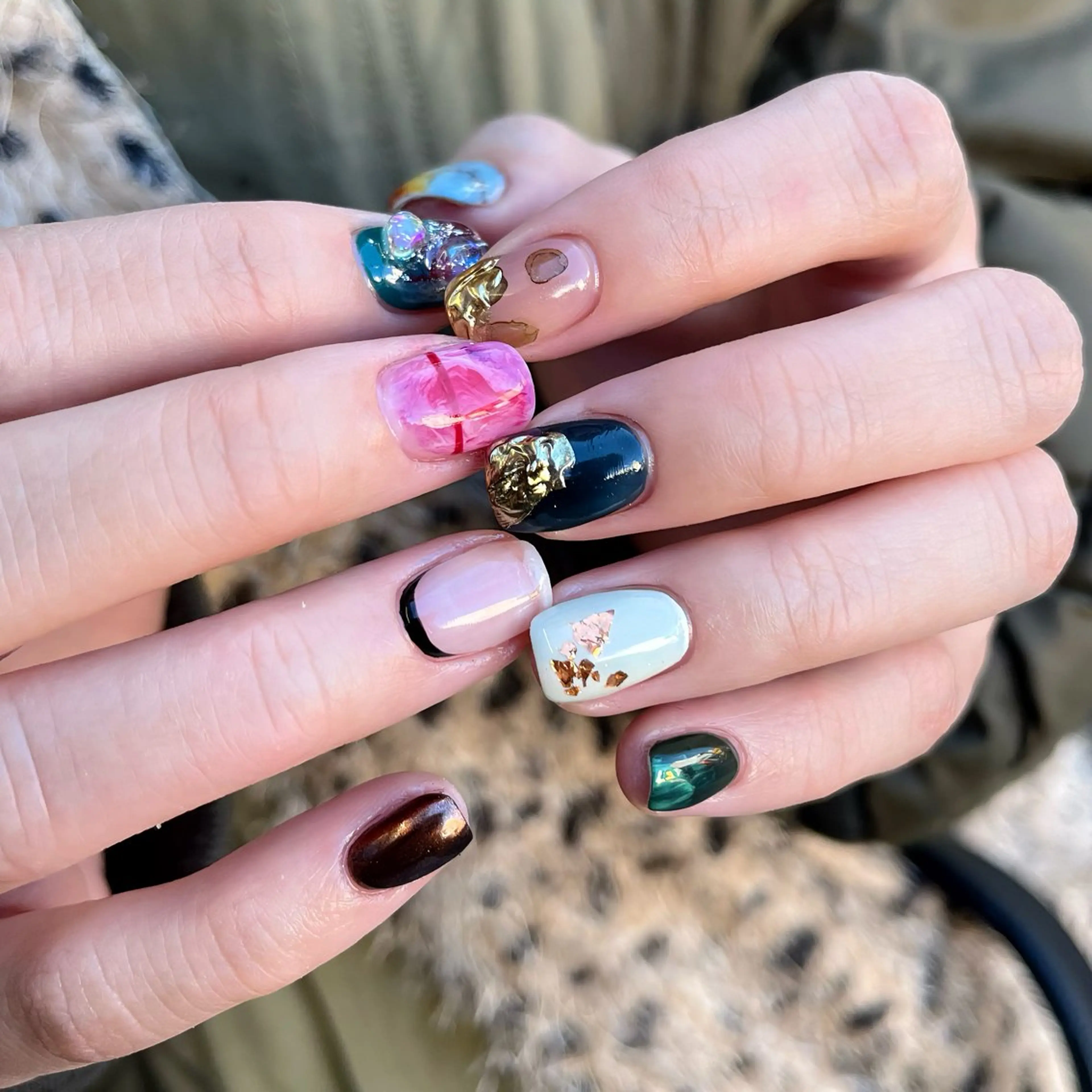 ネイル オーロラネイル ミラーネイル ニュアンスネイル ワンカラーネイル ワンホンネイル ハンドネイル 🫧OPELIA NAIL渋谷🫧のネイルデザイン